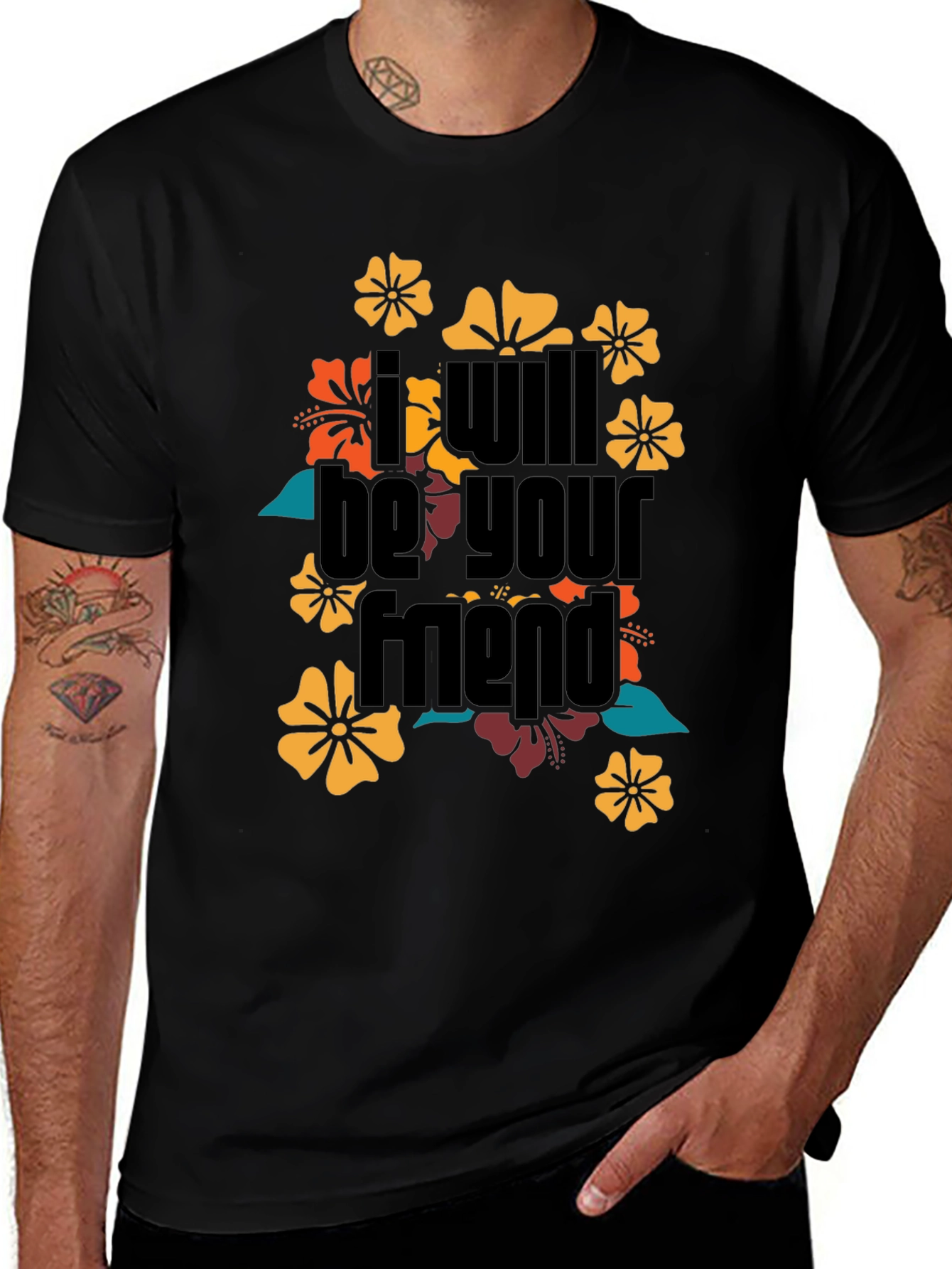 Variant 14 of I Will Be Your Friend Floral T-Shirt