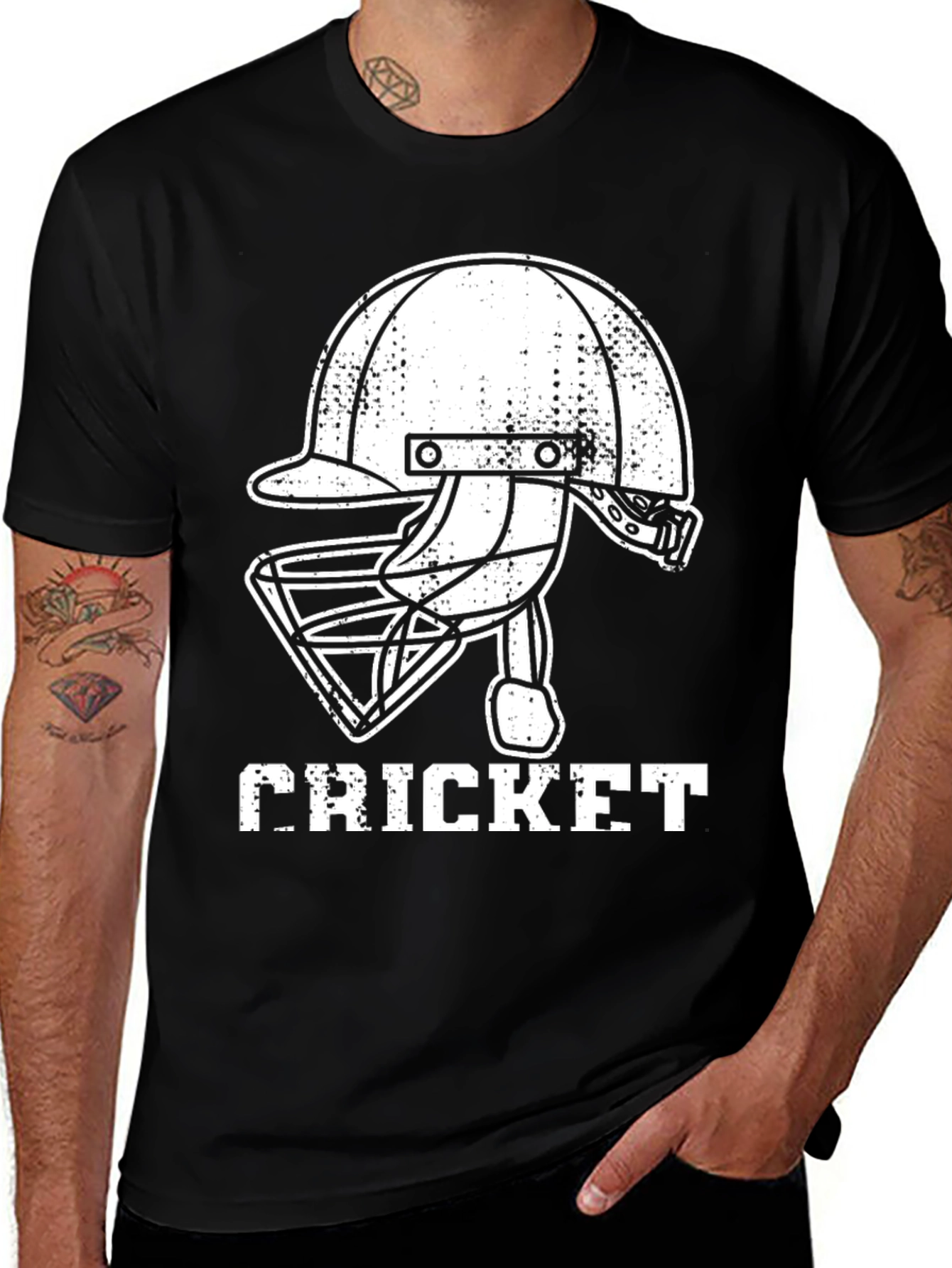 Variant 18 of Cricket Helmet Graphic Tee