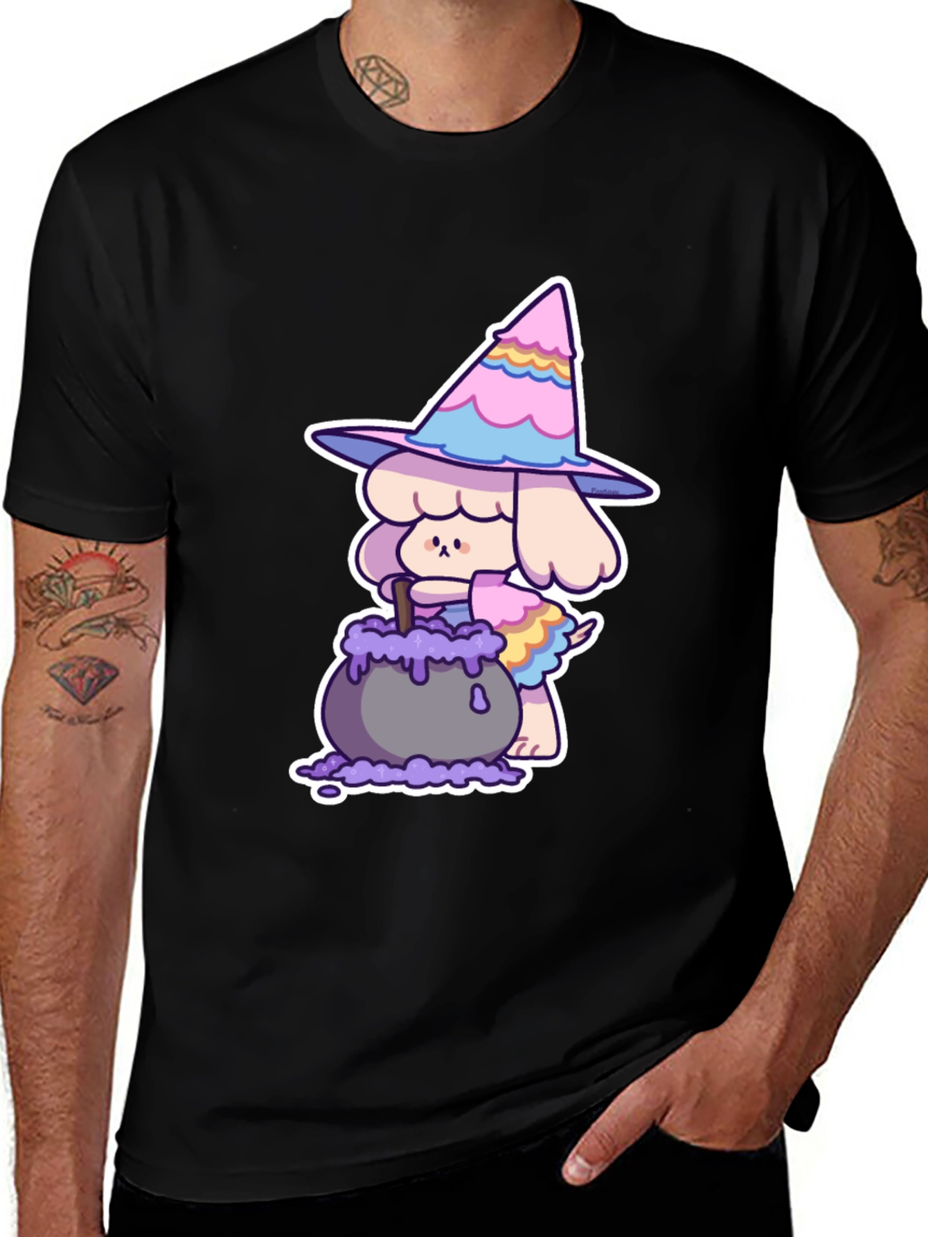 Variant 28 of Whimsical Witch Dog T-Shirt