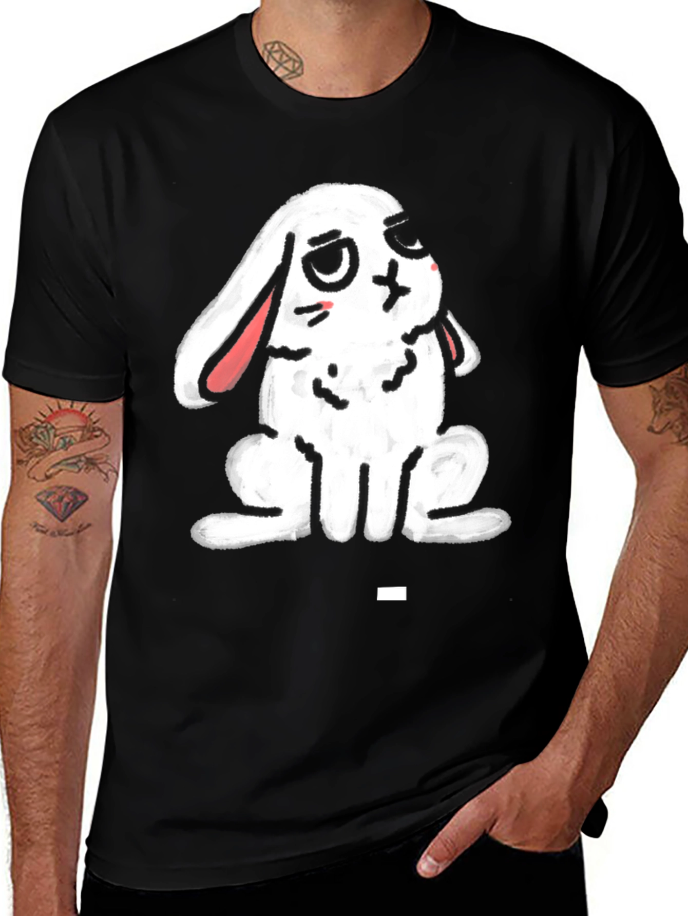 Variant 20 of Sad Bunny Graphic Tee - Unisex Black T-Shirt