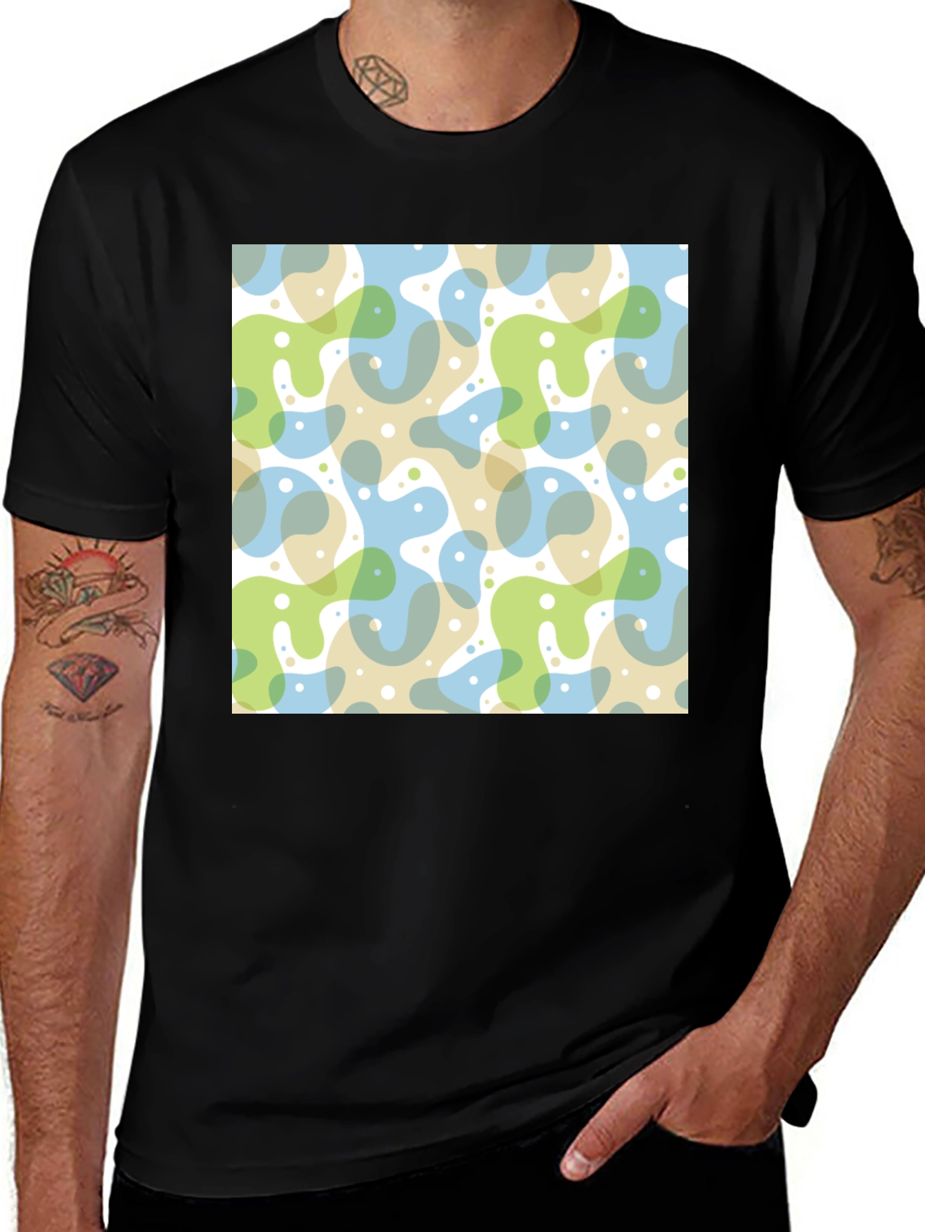 Variant 14 of Abstract Blob Pattern T-Shirt