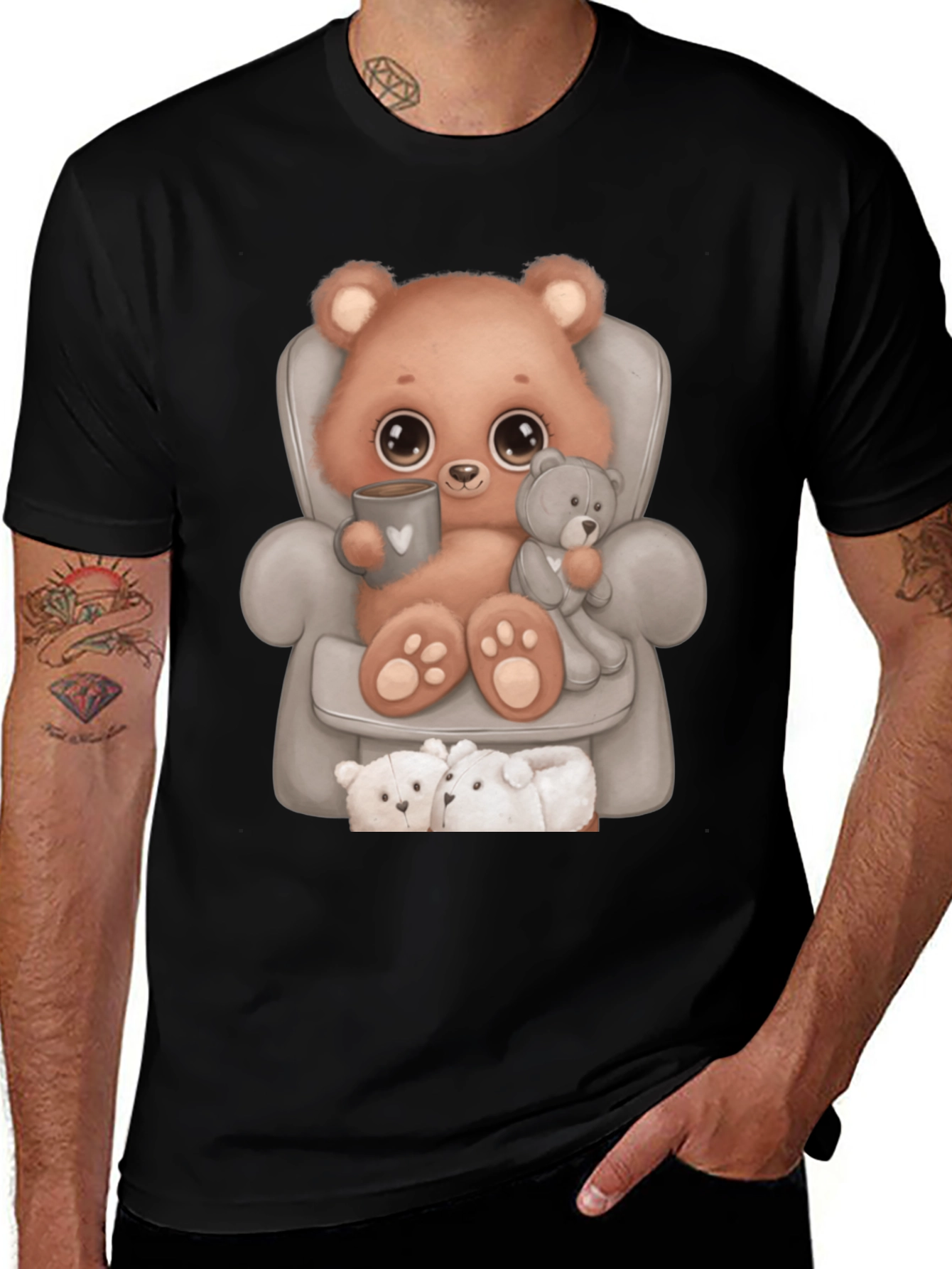 Variant 26 of Cute Bear in Chair Graphic Tee