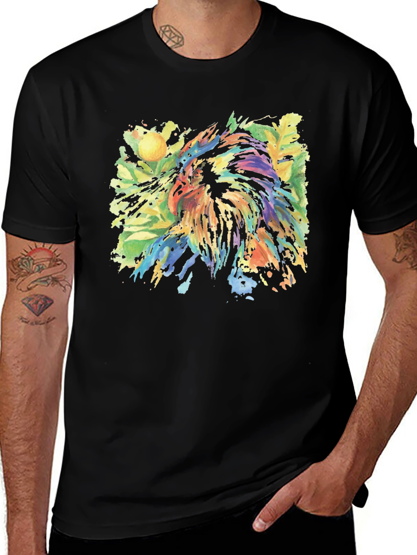 Variant 23 of Vibrant Watercolor Eagle Graphic Tee