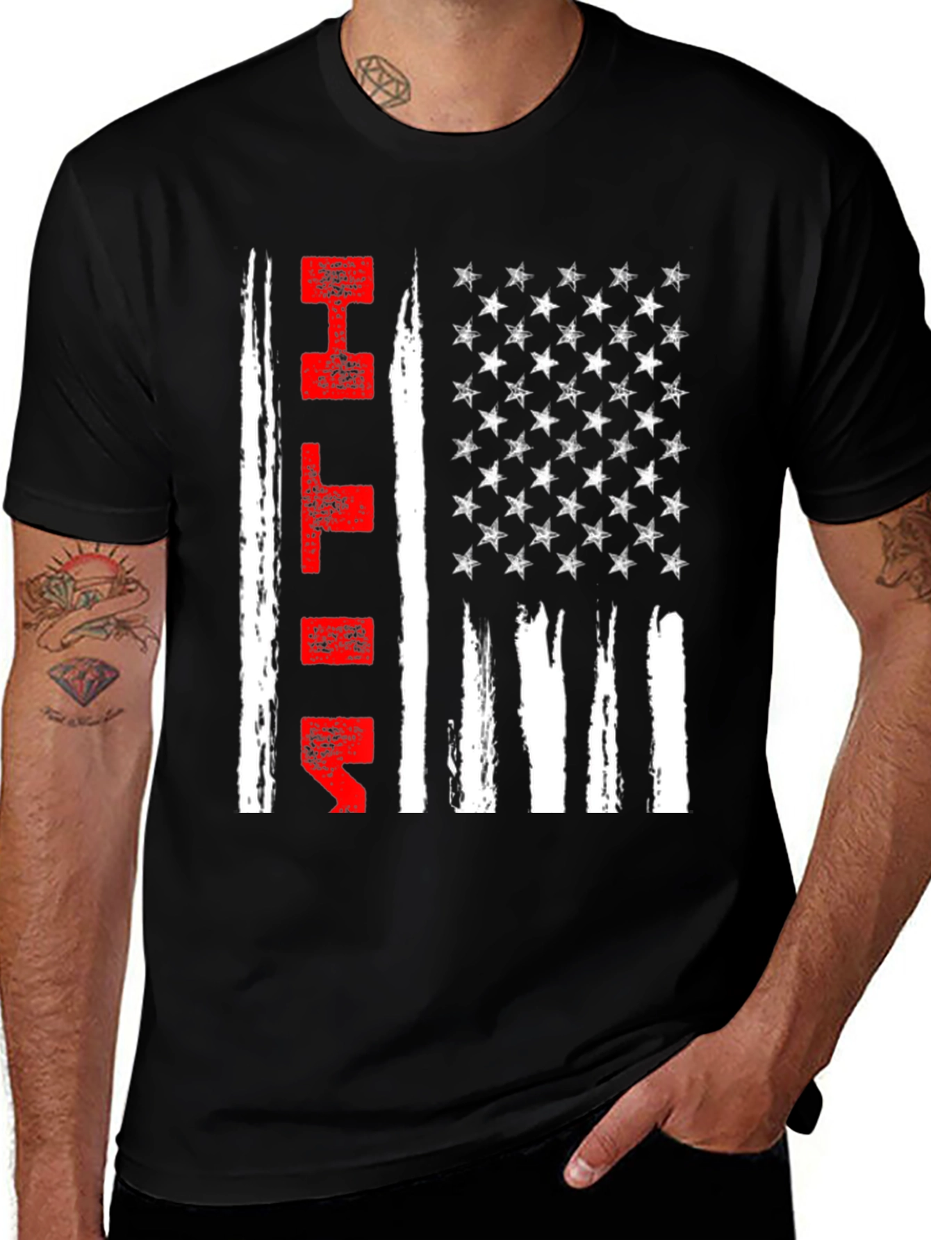 Variant 16 of USA Flag Patriotic Fitness T-Shirt