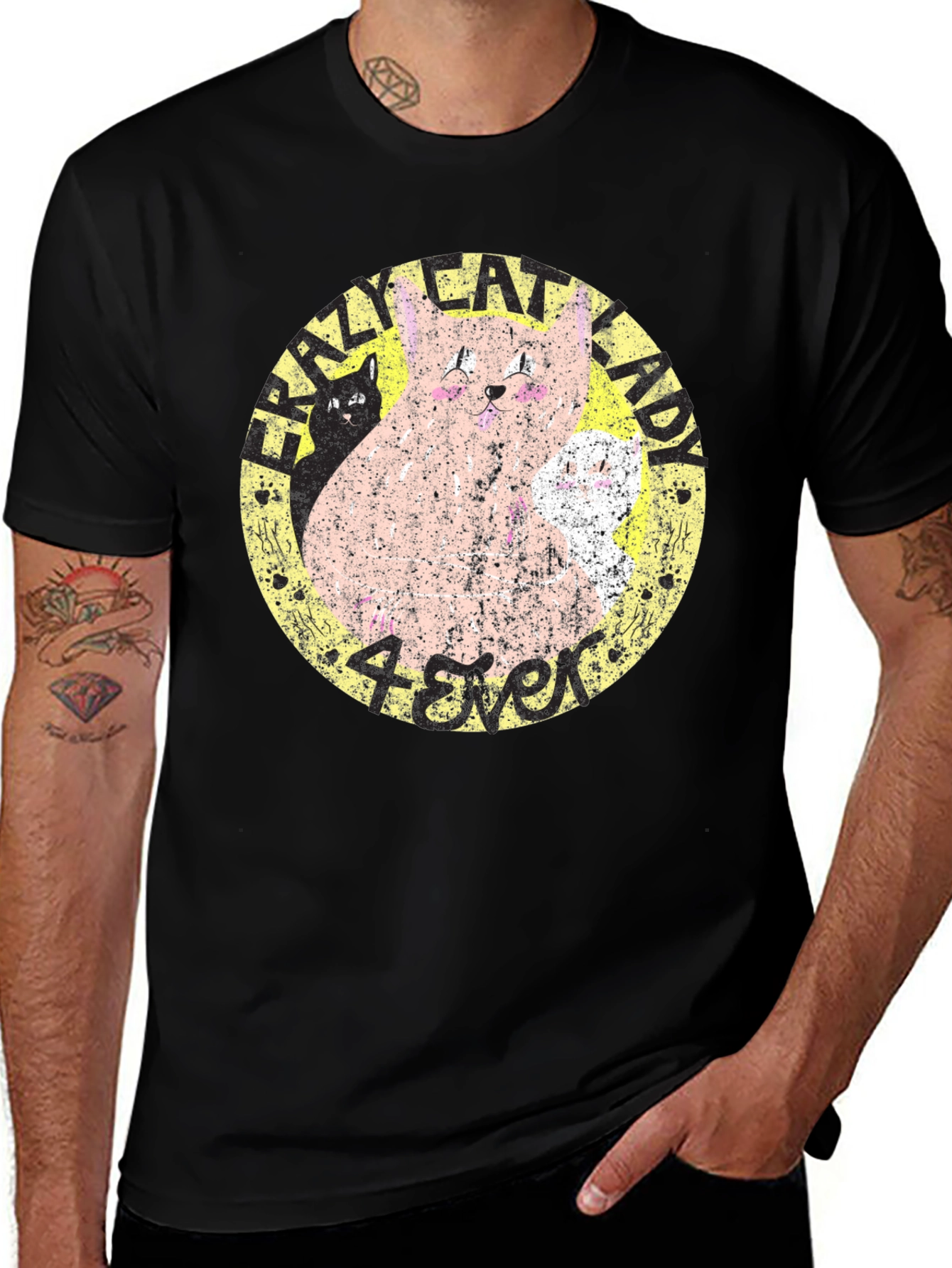 Variant 23 of Crazy Cat Lady Graphic Tee