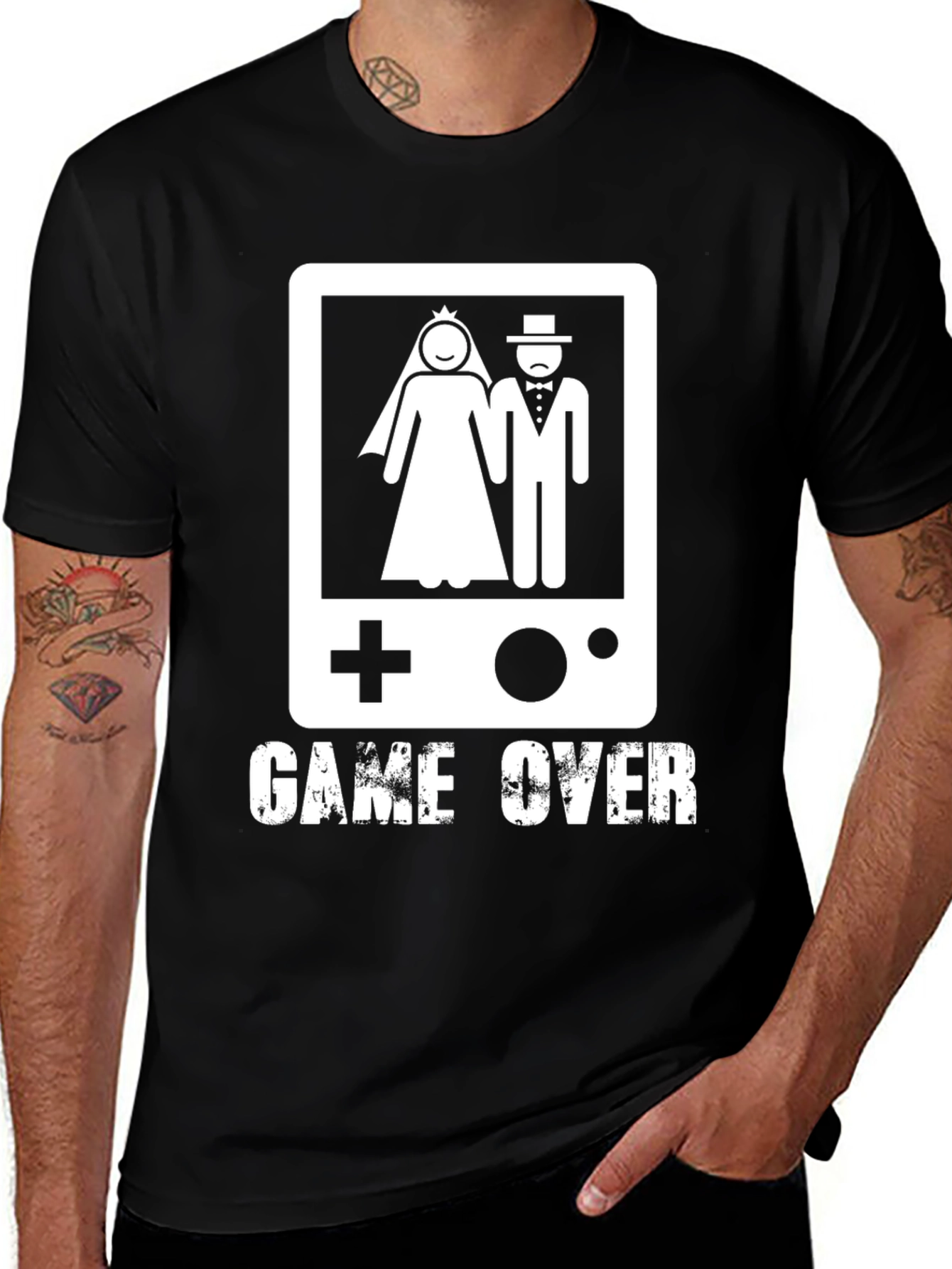 Variant 14 of Game Over Wedding T-Shirt - Funny Groom Tee