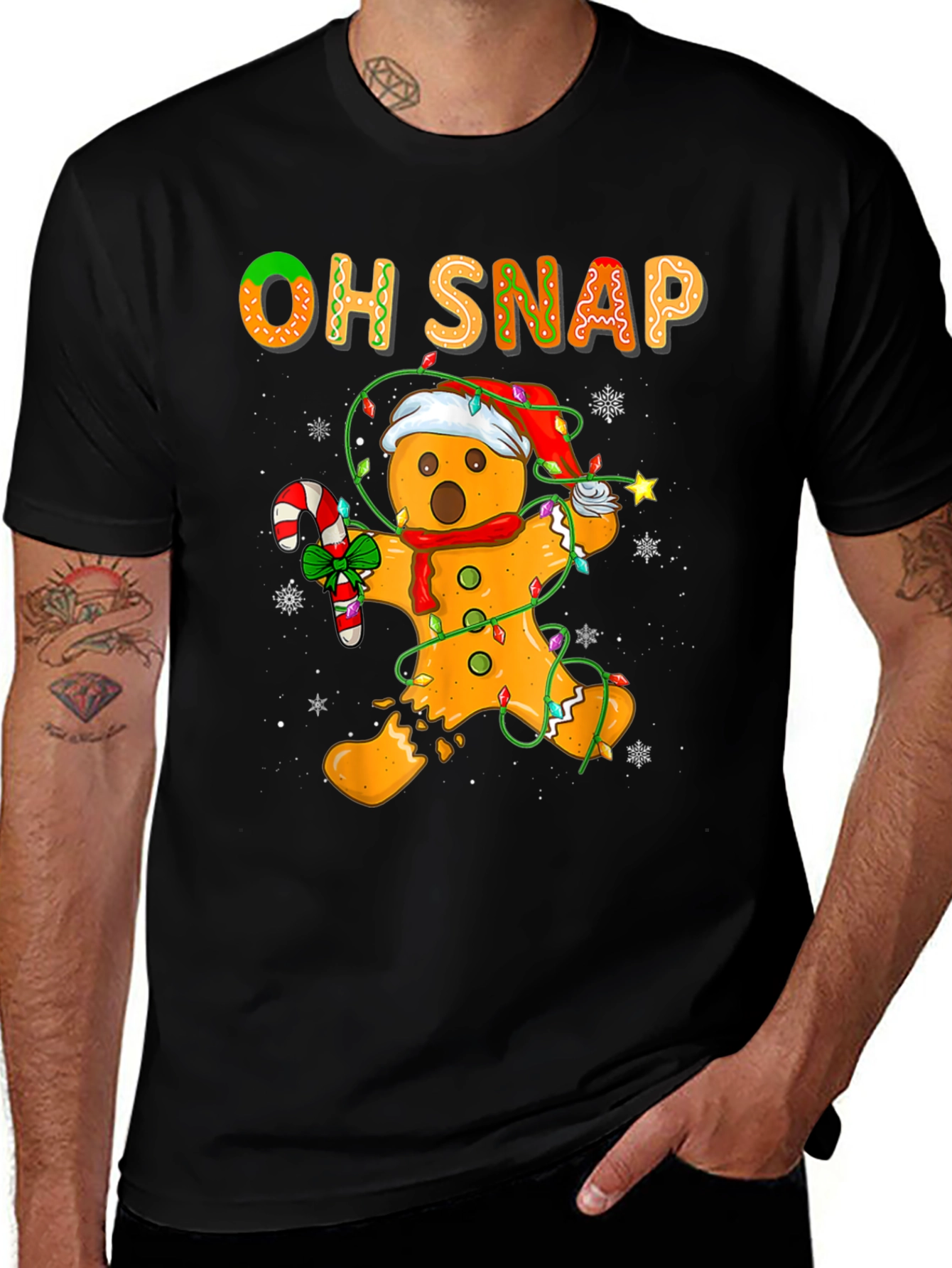 Variant 15 of Oh Snap Gingerbread Man Christmas Holiday T-Shirt