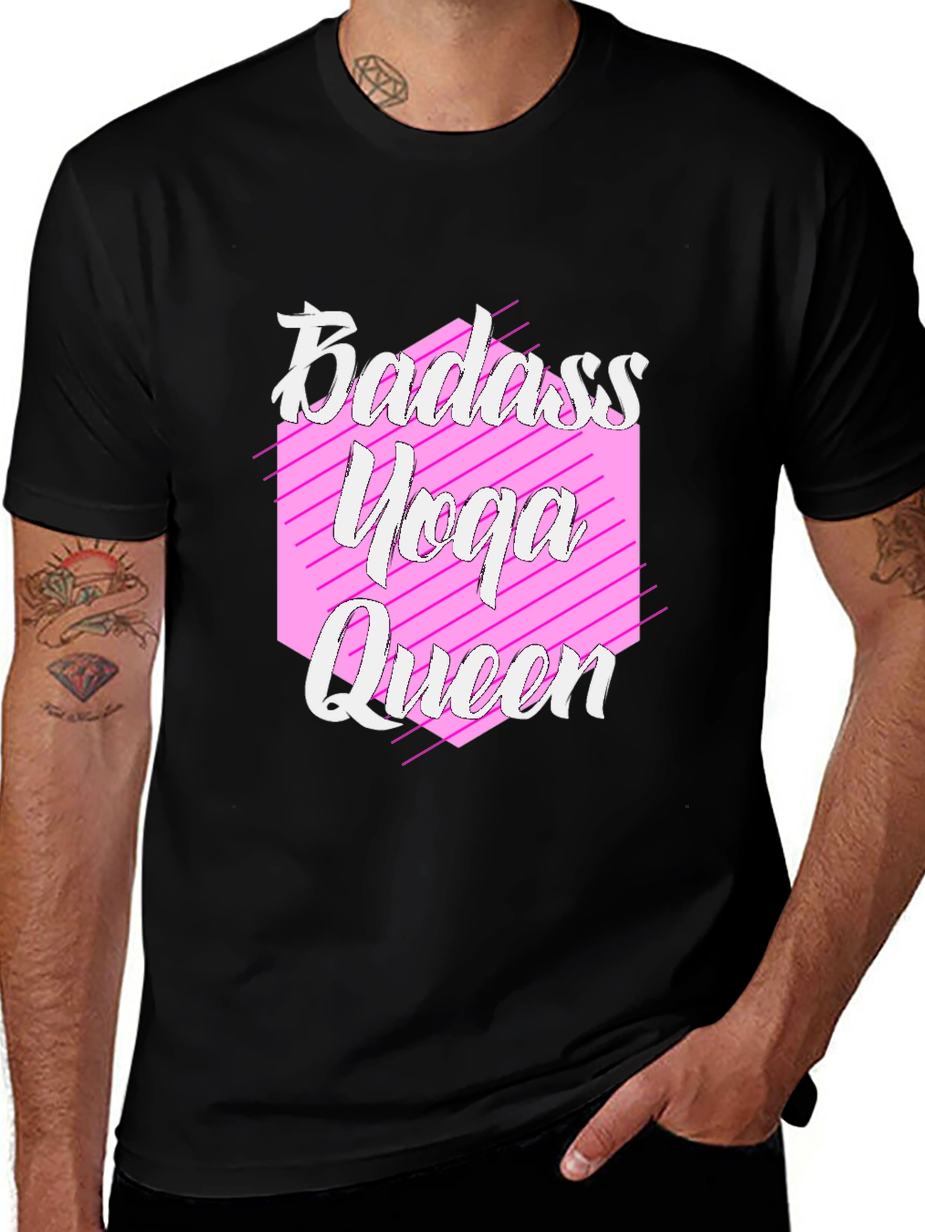Variant 16 of Badass Yoga Queen Graphic T-Shirt