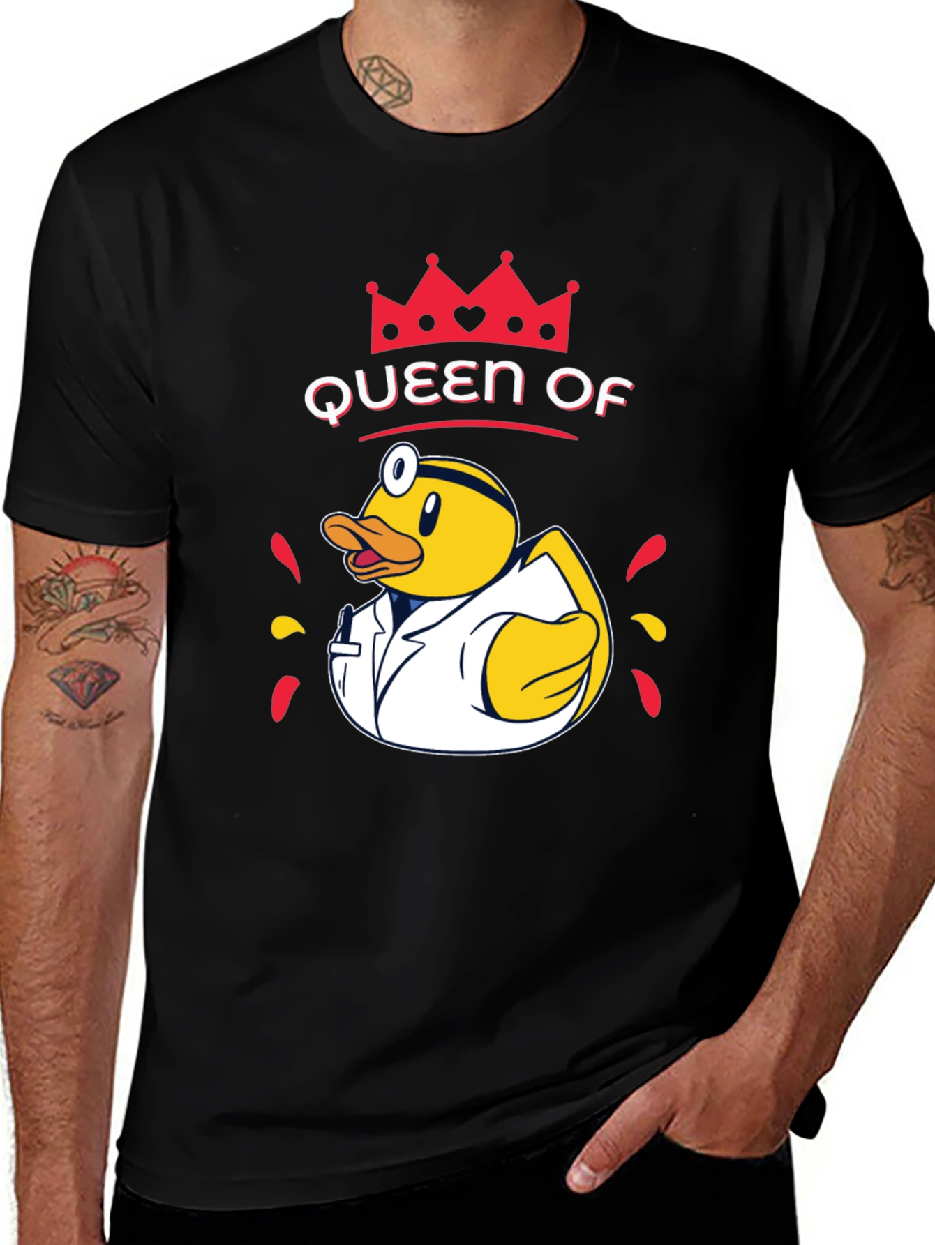 Variant 10 of Queen of Ducks Funny T-Shirt