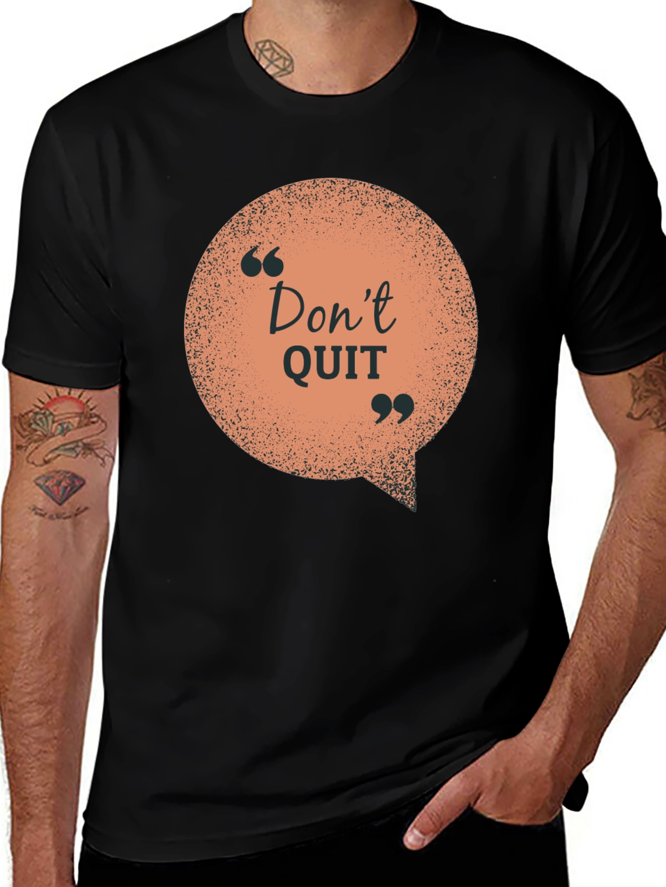 Variant 6 of Motivational "Don't Quit" Graphic Tee
