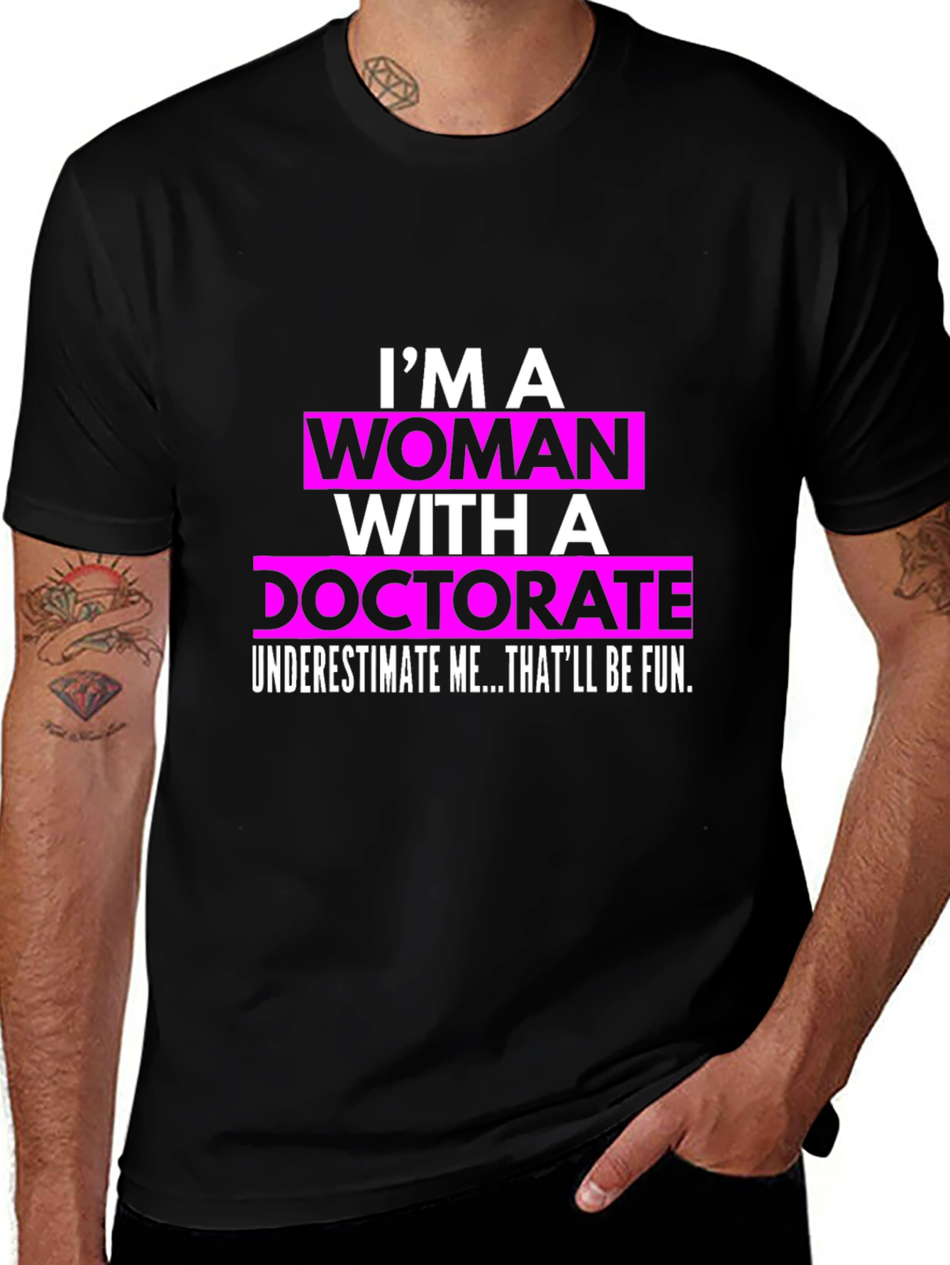 Variant 4 of Woman with Doctorate T-Shirt - Funny Academic Humor