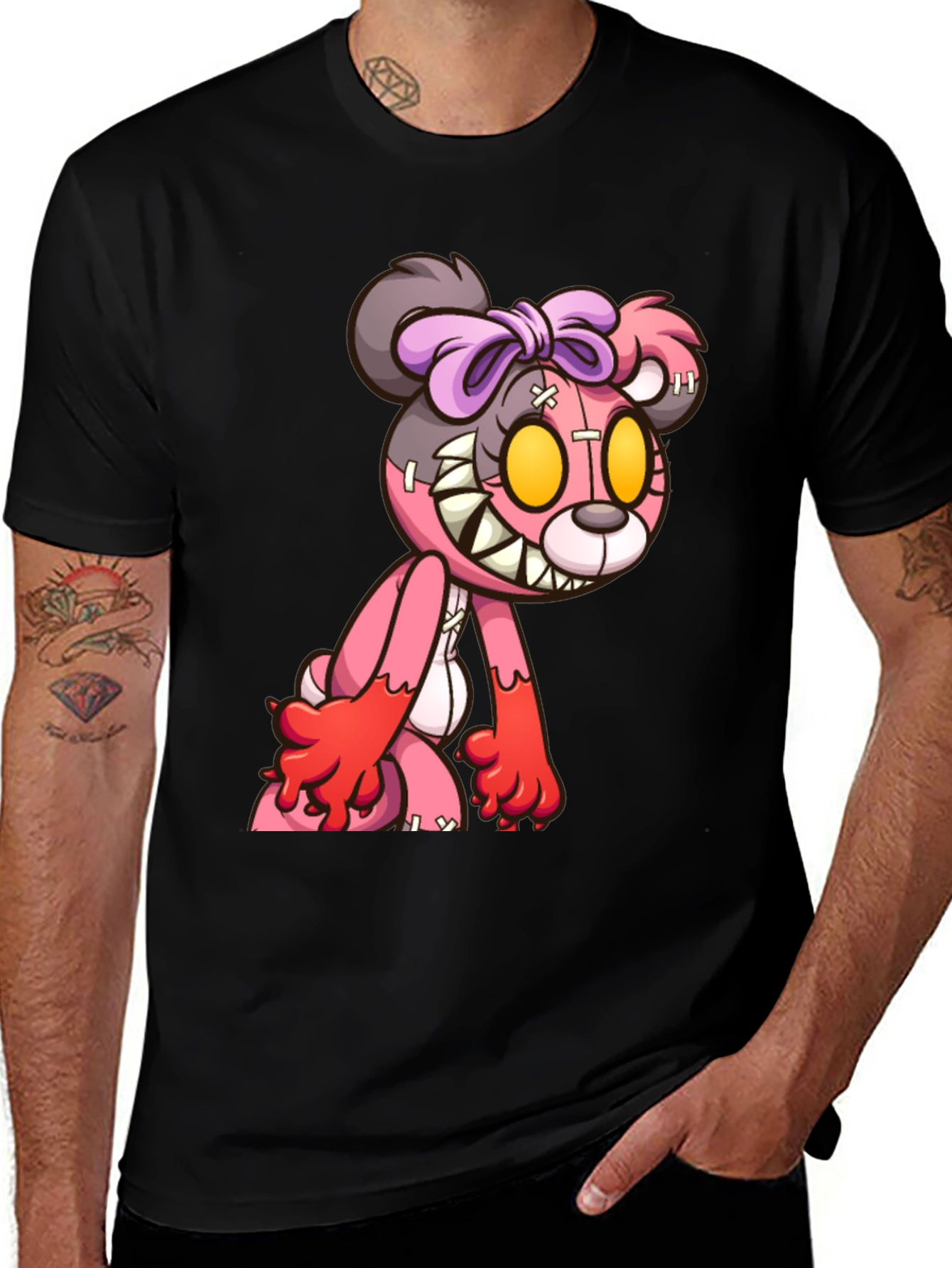 Variant 27 of Creepy Cute Teddy Bear Graphic Tee