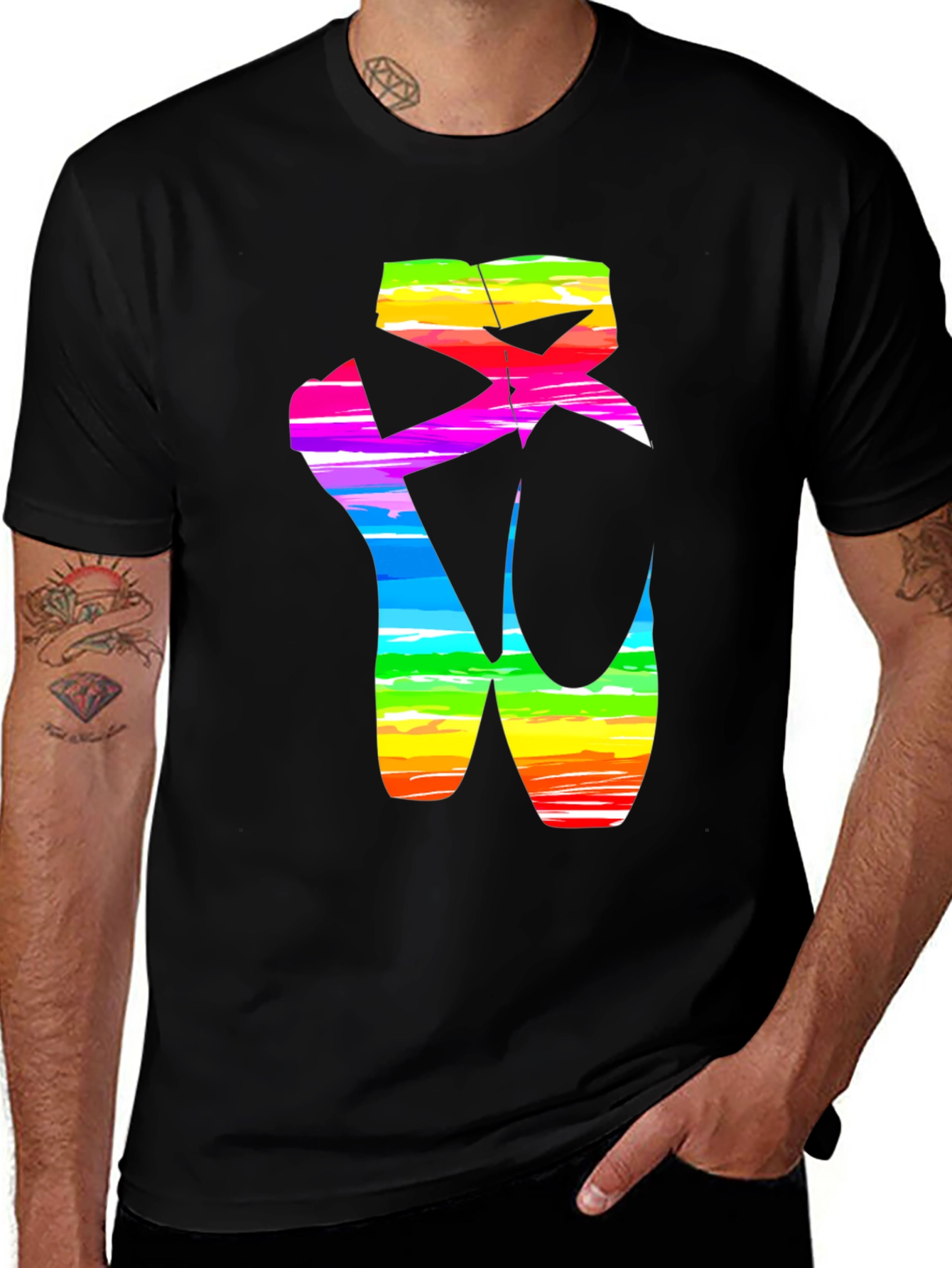 Variant 8 of Rainbow Ballet Shoe Graphic T-Shirt