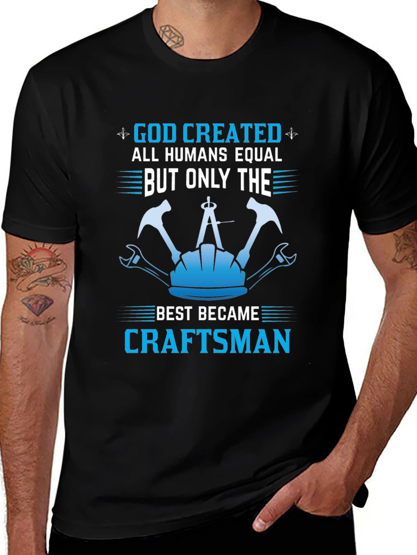 Variant 21 of Craftsman T-Shirt - God Created Craftsman
