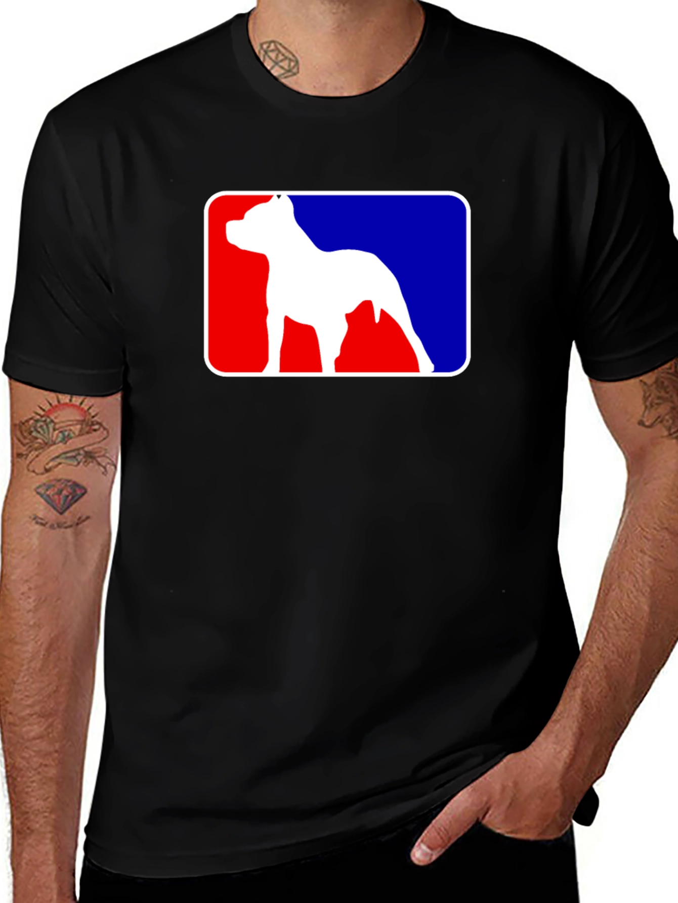 Variant 3 of Pitbull Dog Lover T-Shirt - Baseball Style Logo Tee