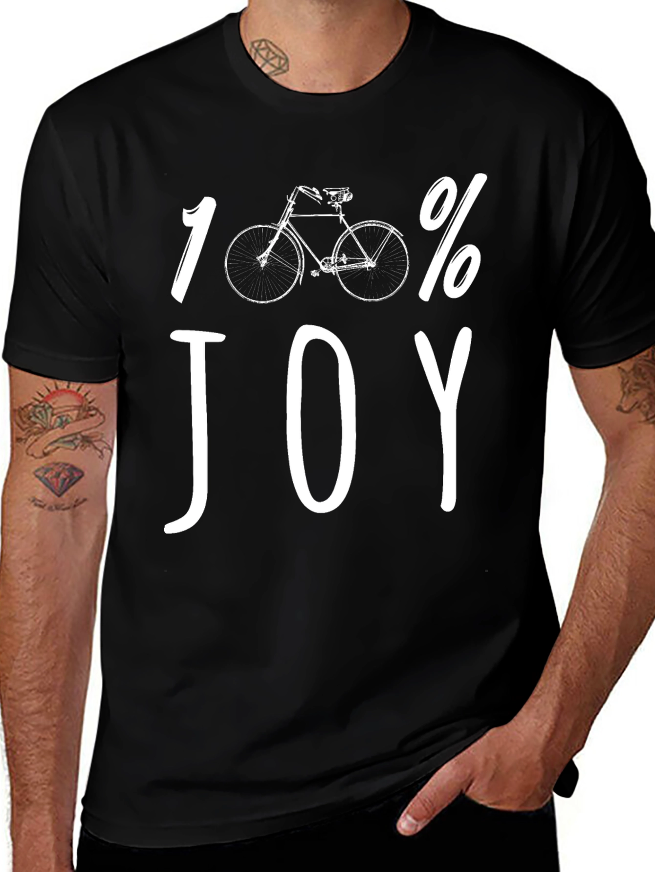 Variant 29 of 1 Bike % Joy Graphic Tee - Black Casual T-Shirt