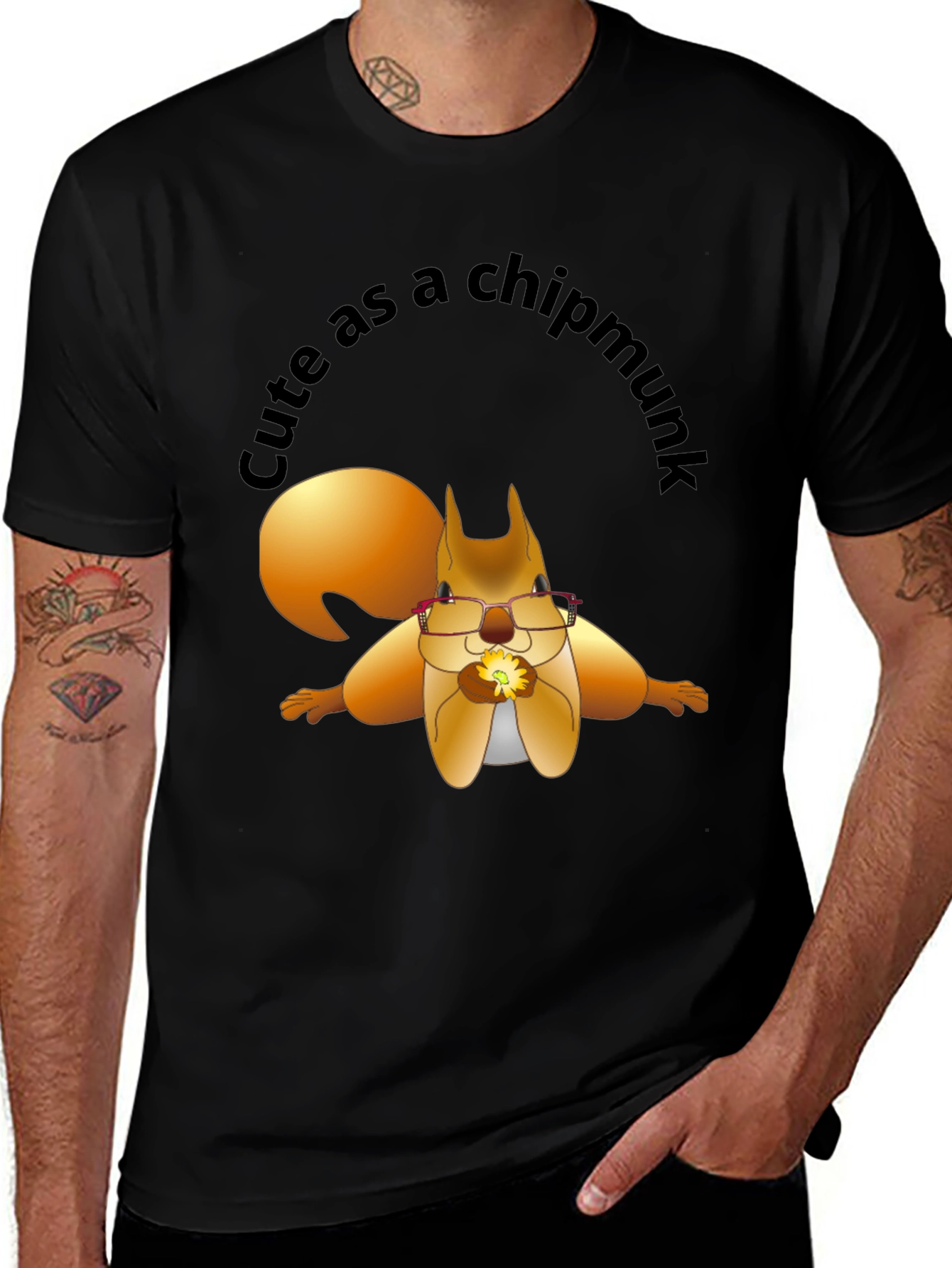 Variant 10 of Cute Chipmunk T-Shirt: Funny Animal Graphic Tee