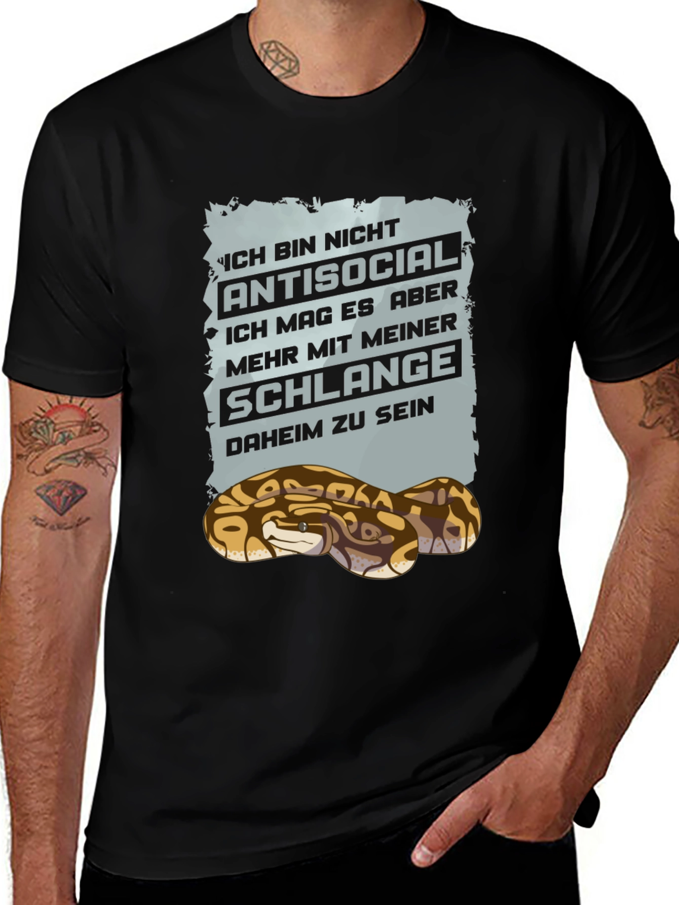 Variant 13 of Antisocial Snake Lover T-Shirt