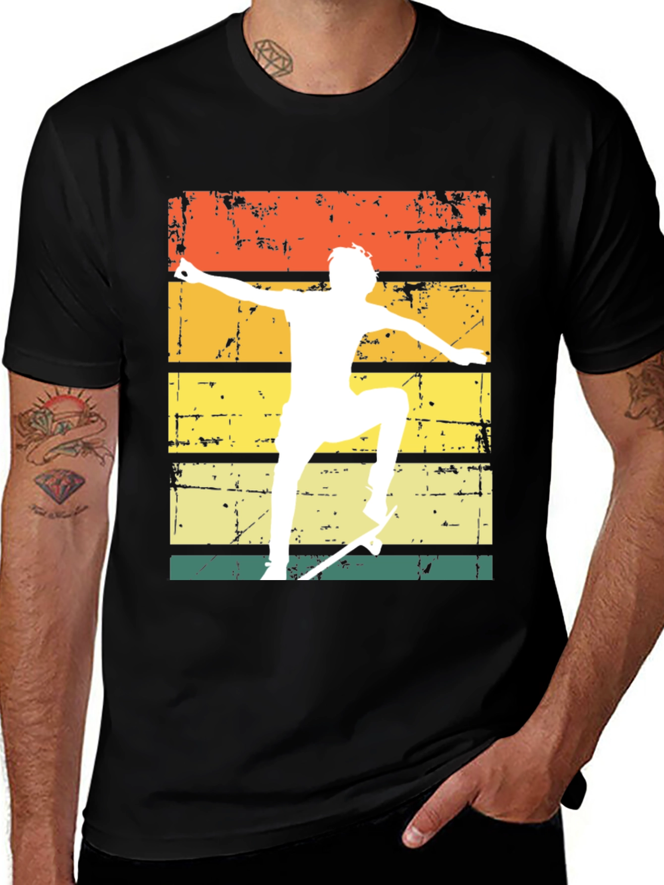 Variant 7 of Retro Skater T-Shirt - Vintage Style Skateboarding Tee