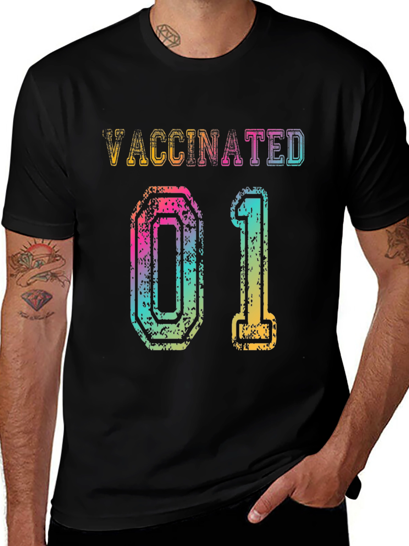 Variant 14 of Vaccinated 01 Graphic T-Shirt