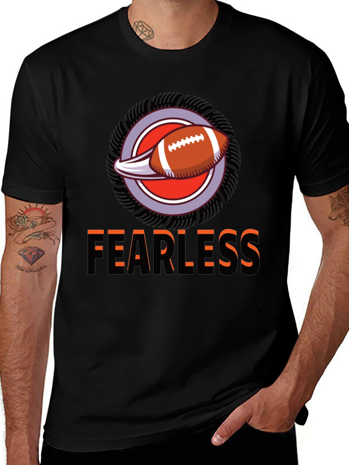 Variant 11 of Fearless Football Graphic Tee - Sporty & Bold!