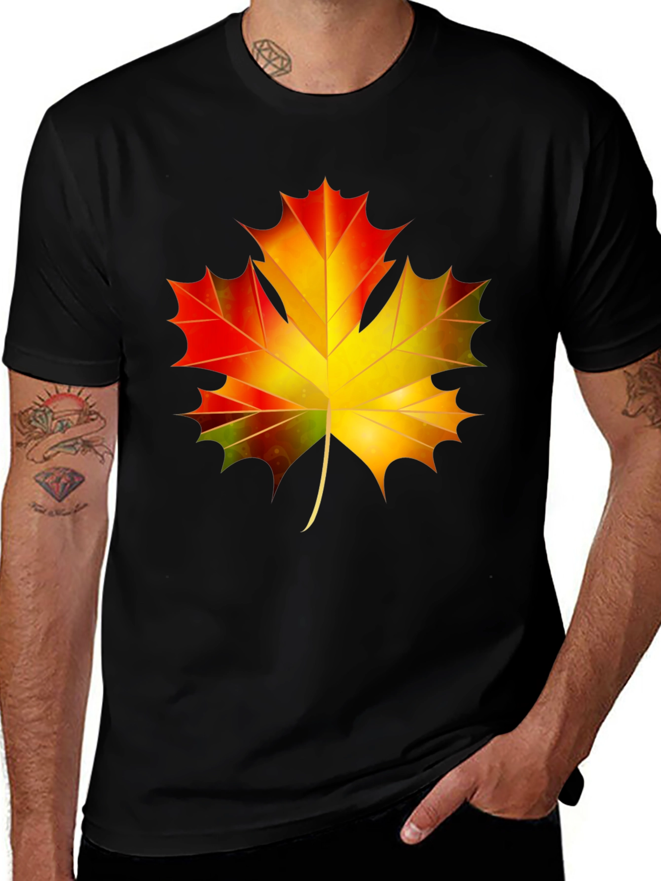 Variant 9 of Autumn Leaf T-Shirt - Fall Colors Design