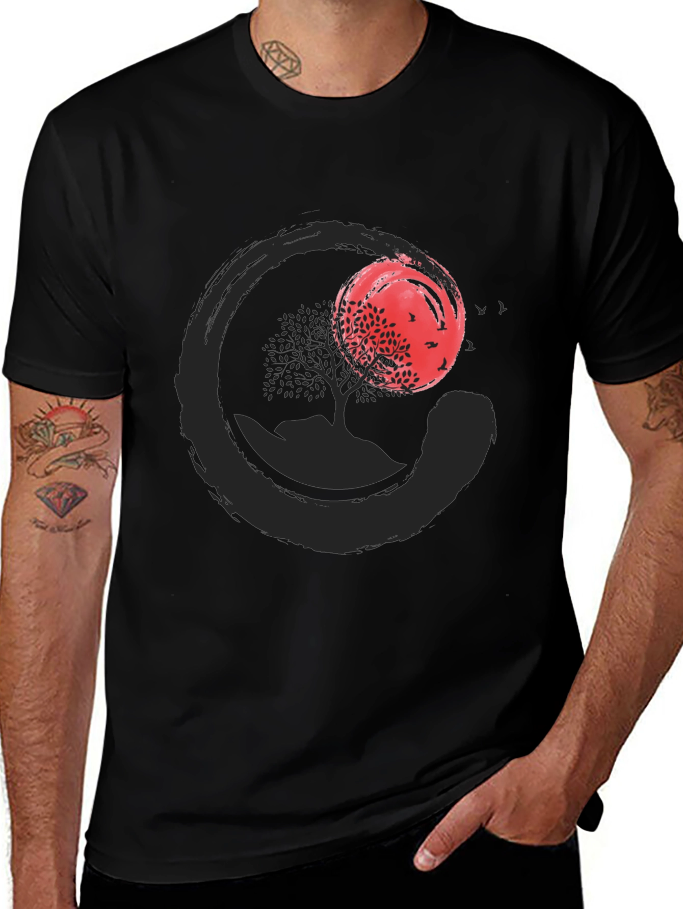 Variant 21 of Zen Circle Tree Graphic Tee