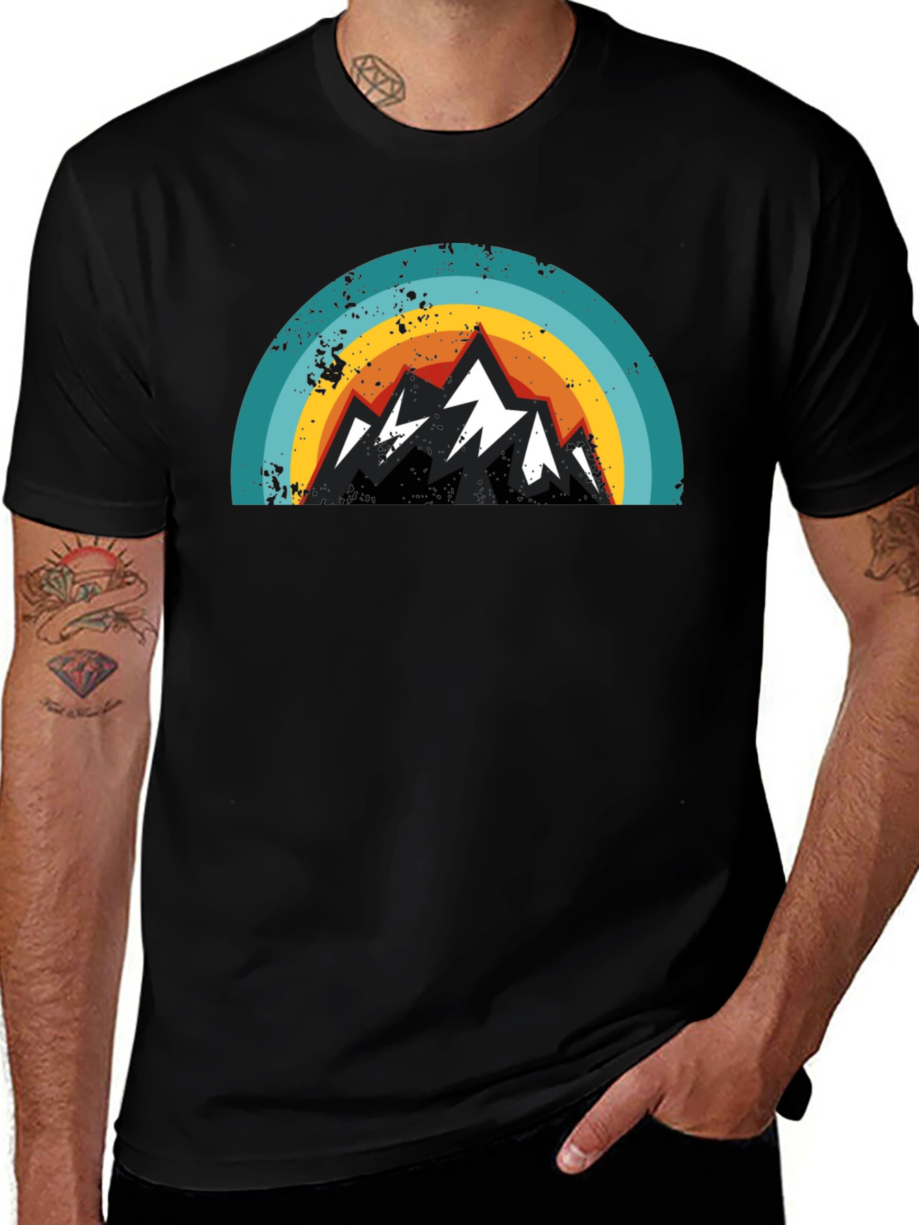 Variant 10 of Retro Mountain Range Graphic Tee