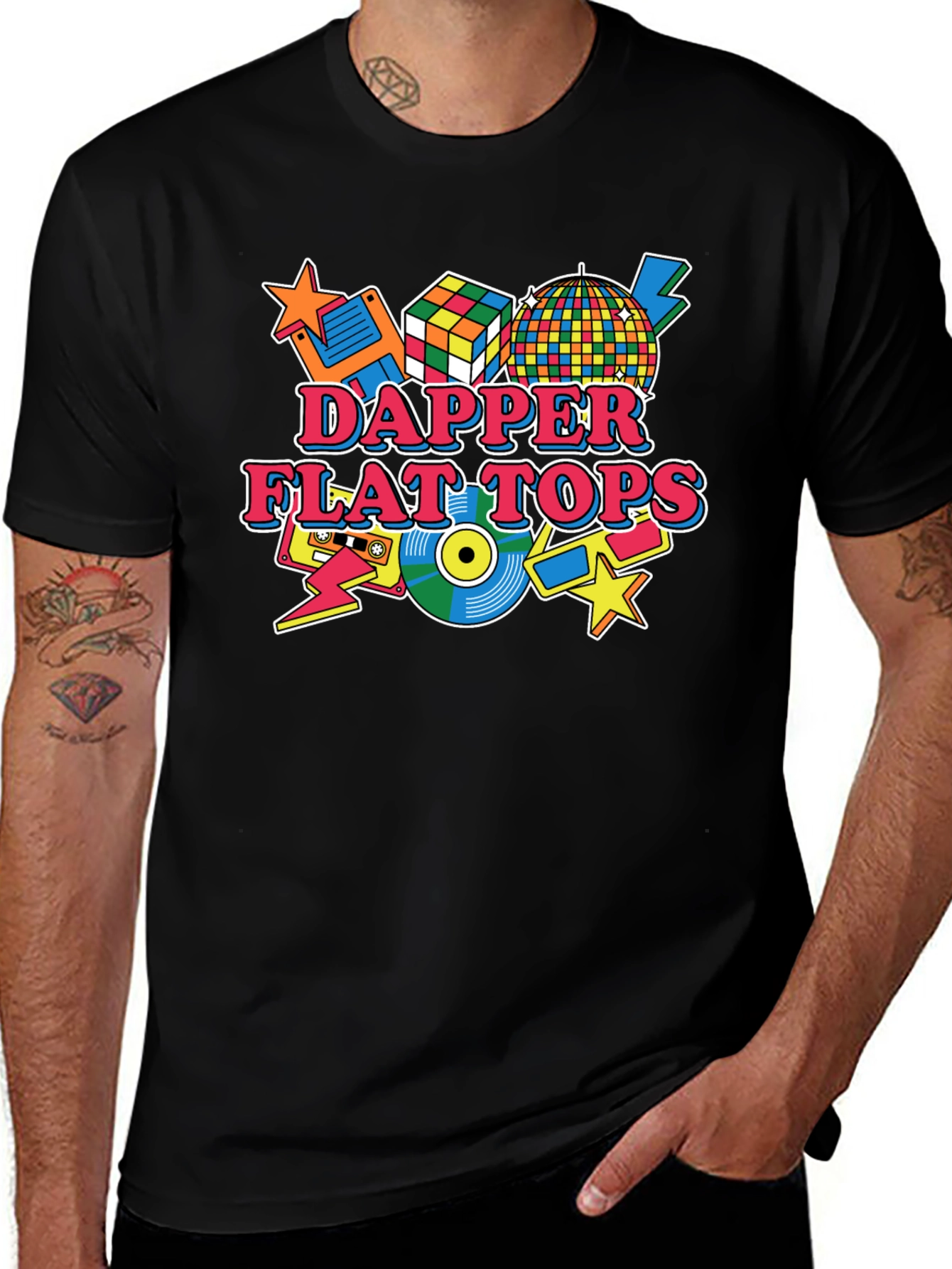Variant 7 of Dapper Flat Tops Retro Style Graphic Tee