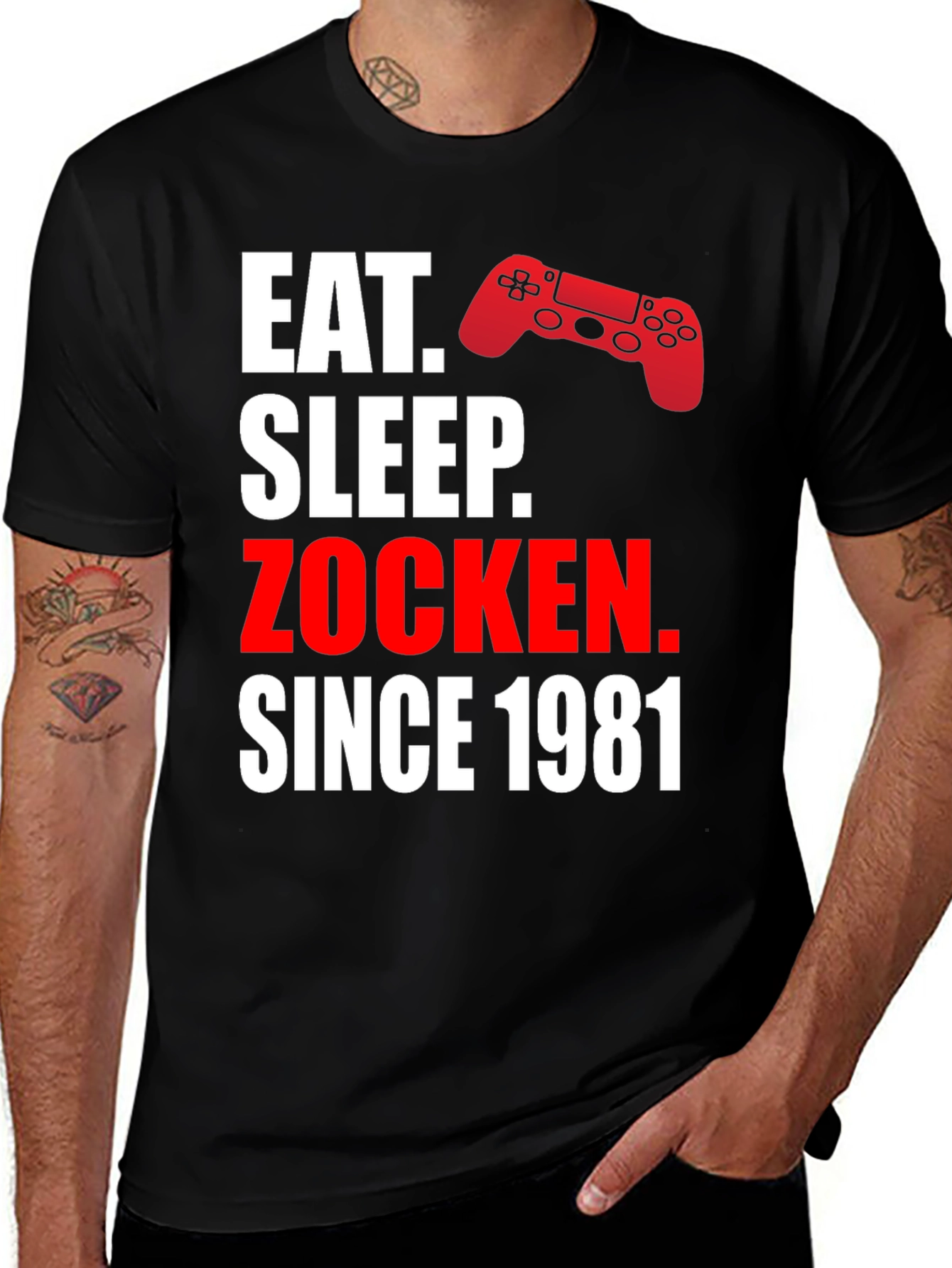 Eat Sleep Zocken Since 1981 Gaming T-Shirt