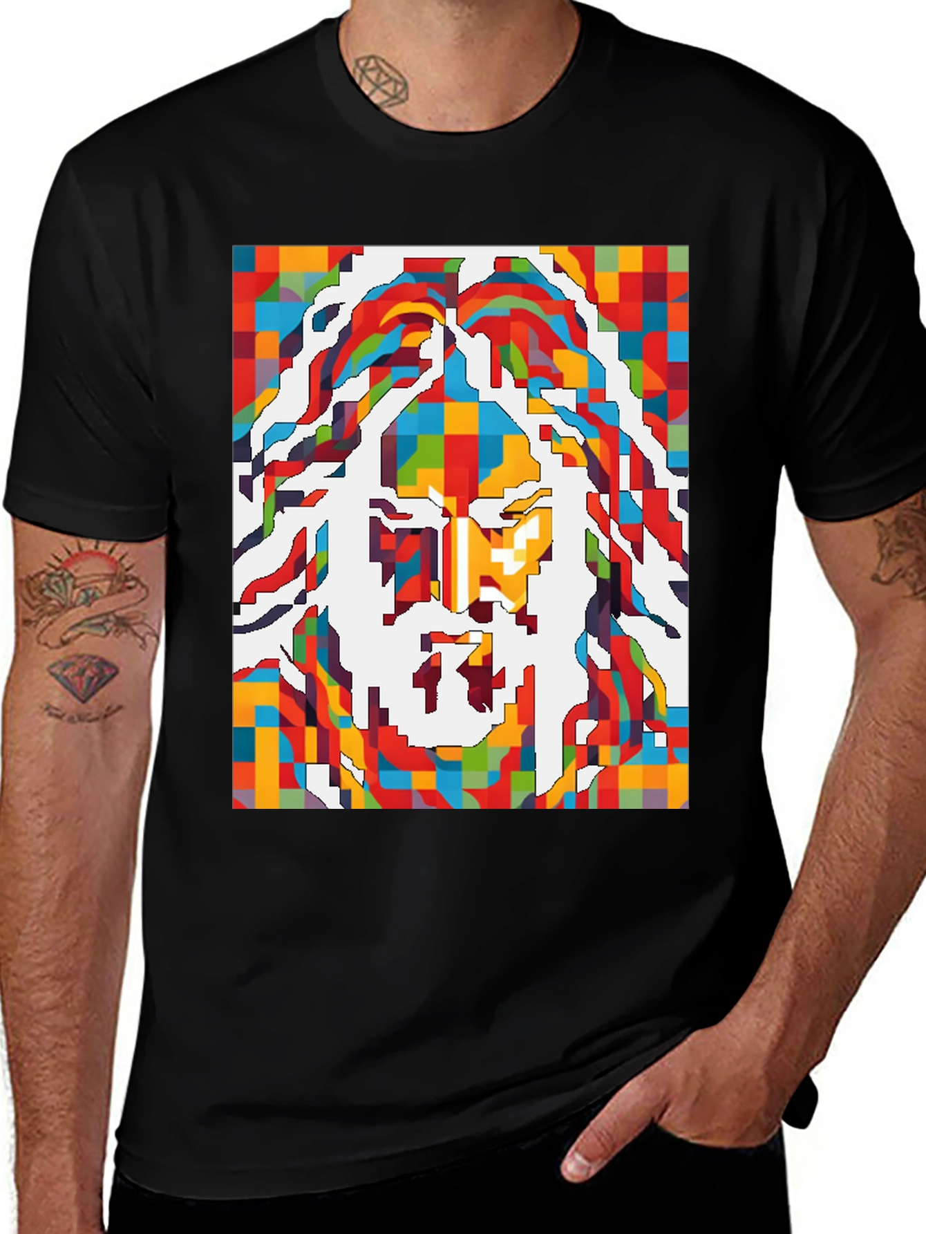 Variant 14 of Pixel Art Jesus T-Shirt - Unique Christian Graphic Tee