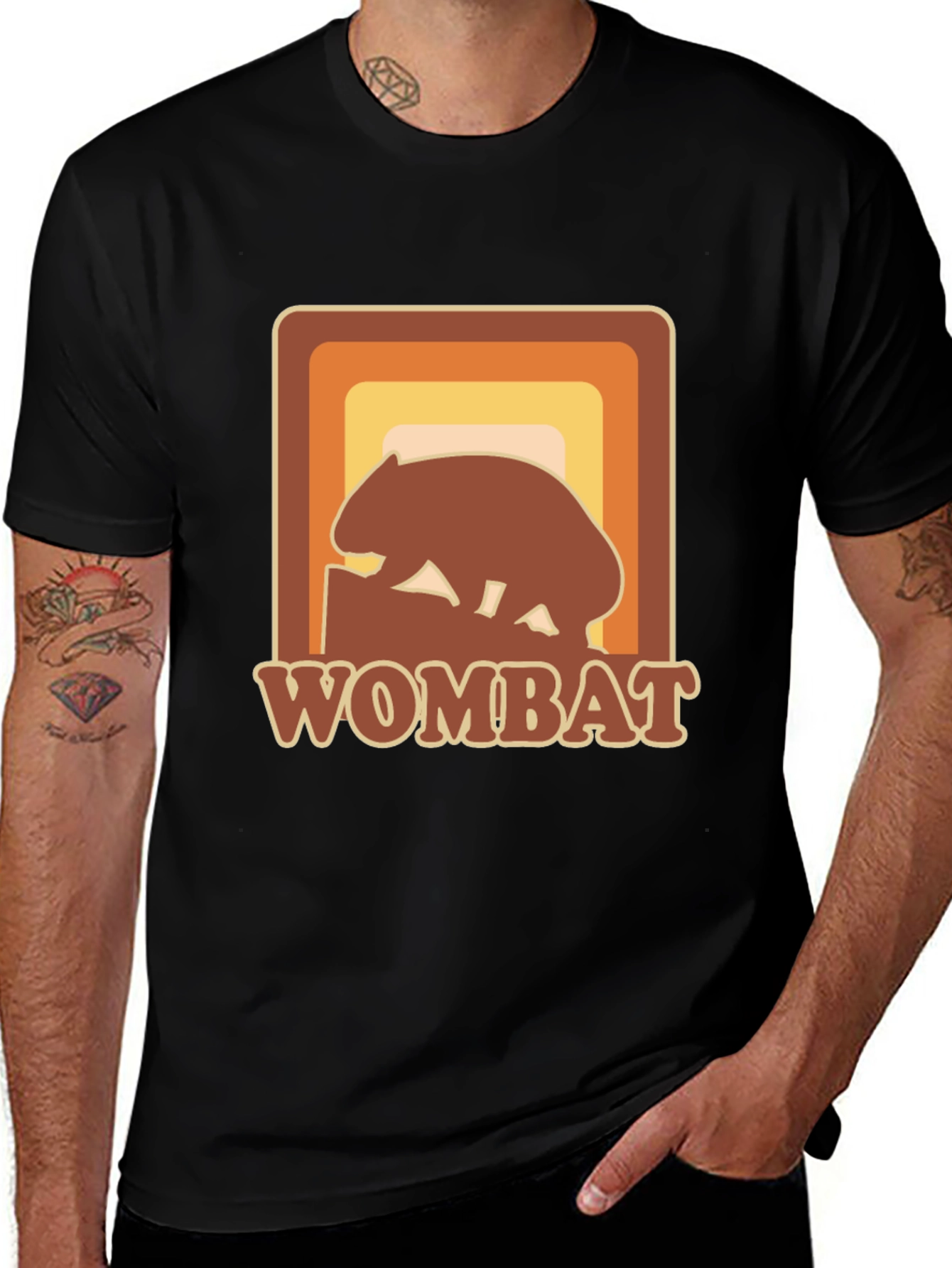 Variant 21 of Retro Wombat T-Shirt - Vintage Style Tee