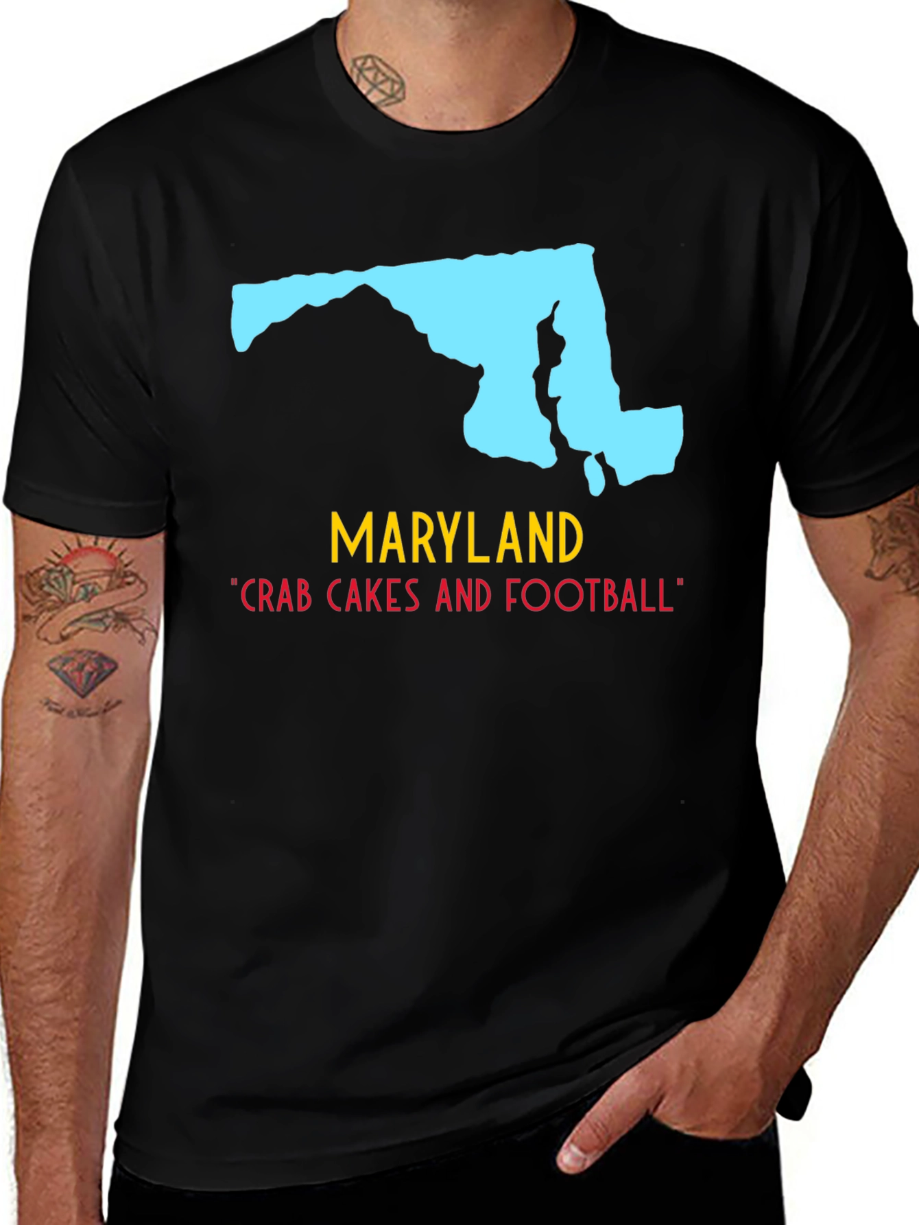 Maryland State Pride T-Shirt: Crab Cakes & Football