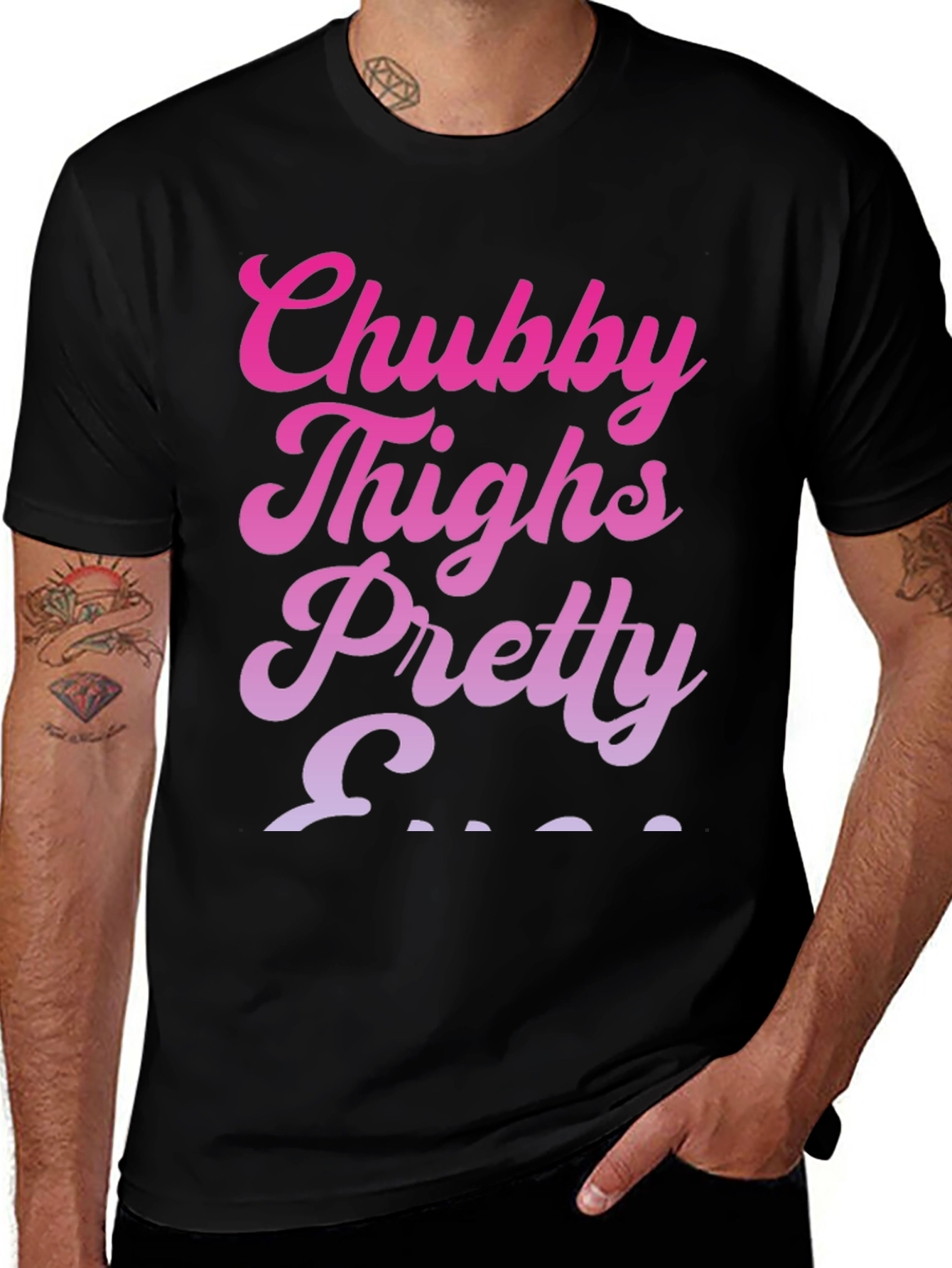 Chubby Thighs T-Shirt - Pretty Silhouette