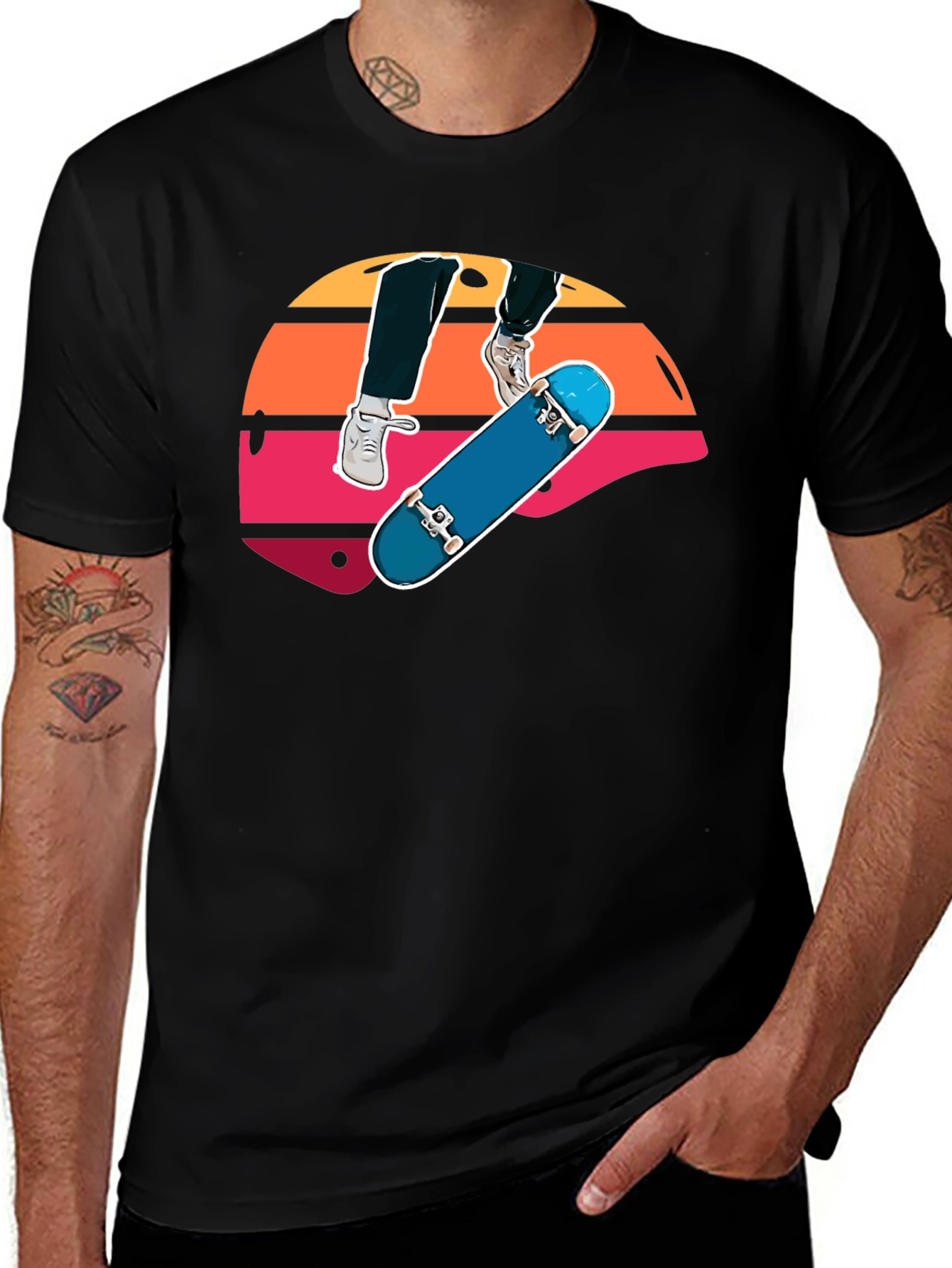Variant 29 of Skateboard Sunset Graphic T-Shirt