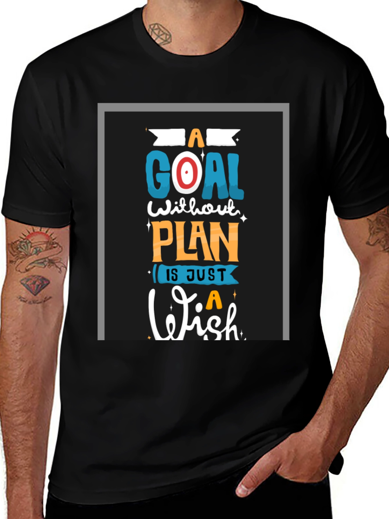 Variant 30 of Goal Plan Wish Graphic Tee - Motivational T-Shirt
