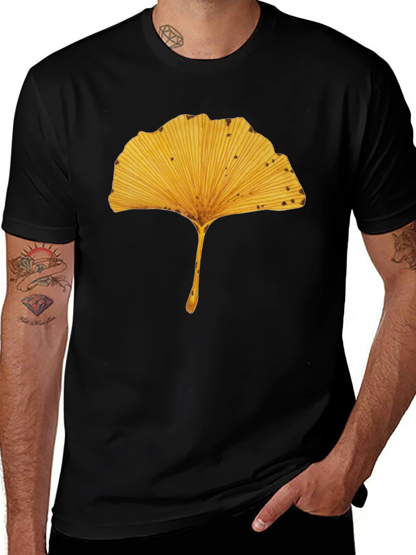 Variant 24 of Ginkgo Leaf Graphic Tee - Nature Inspired