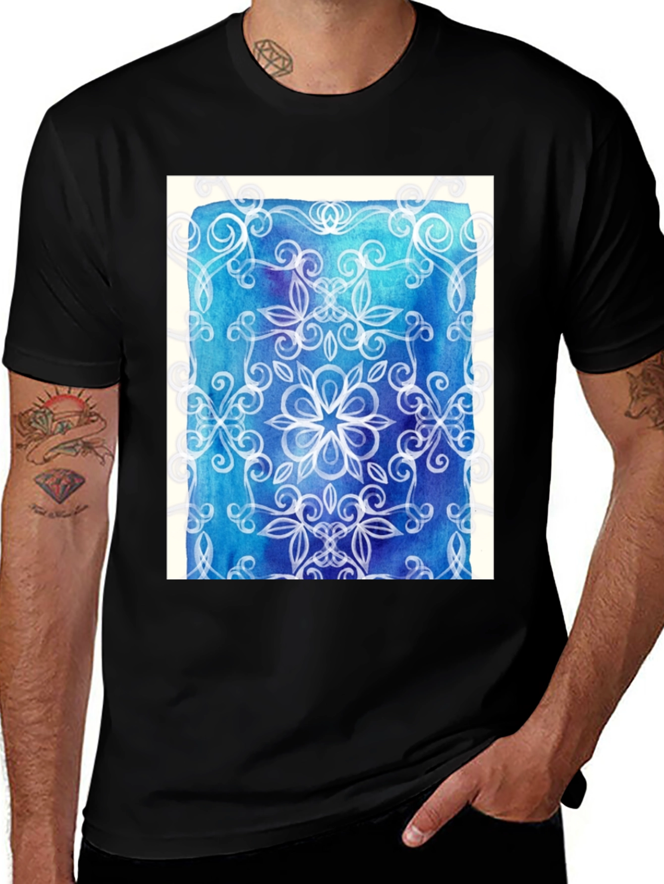 Variant 14 of Abstract Floral Mandala Graphic Tee