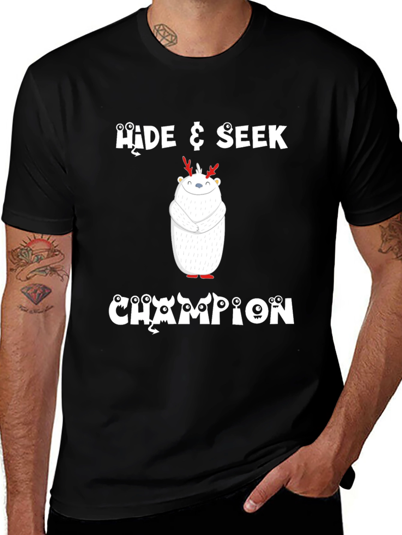 Variant 7 of Hide & Seek Champion Black Graphic T-Shirt