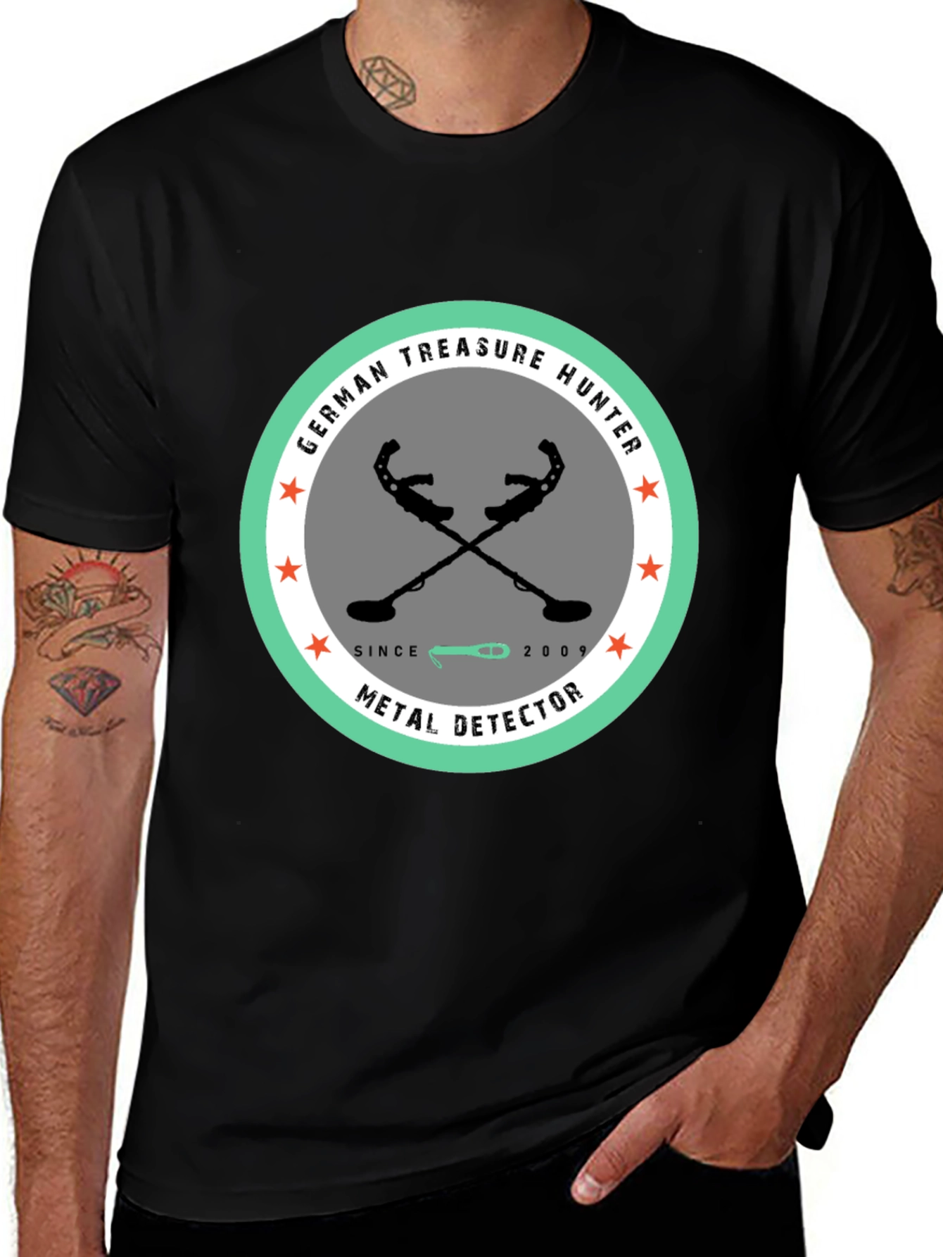 Variant 17 of German Treasure Hunter Metal Detector T-Shirt