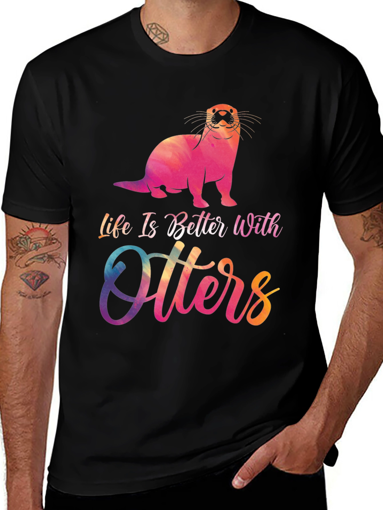 Variant 22 of Life is Better with Otters Graphic Tee