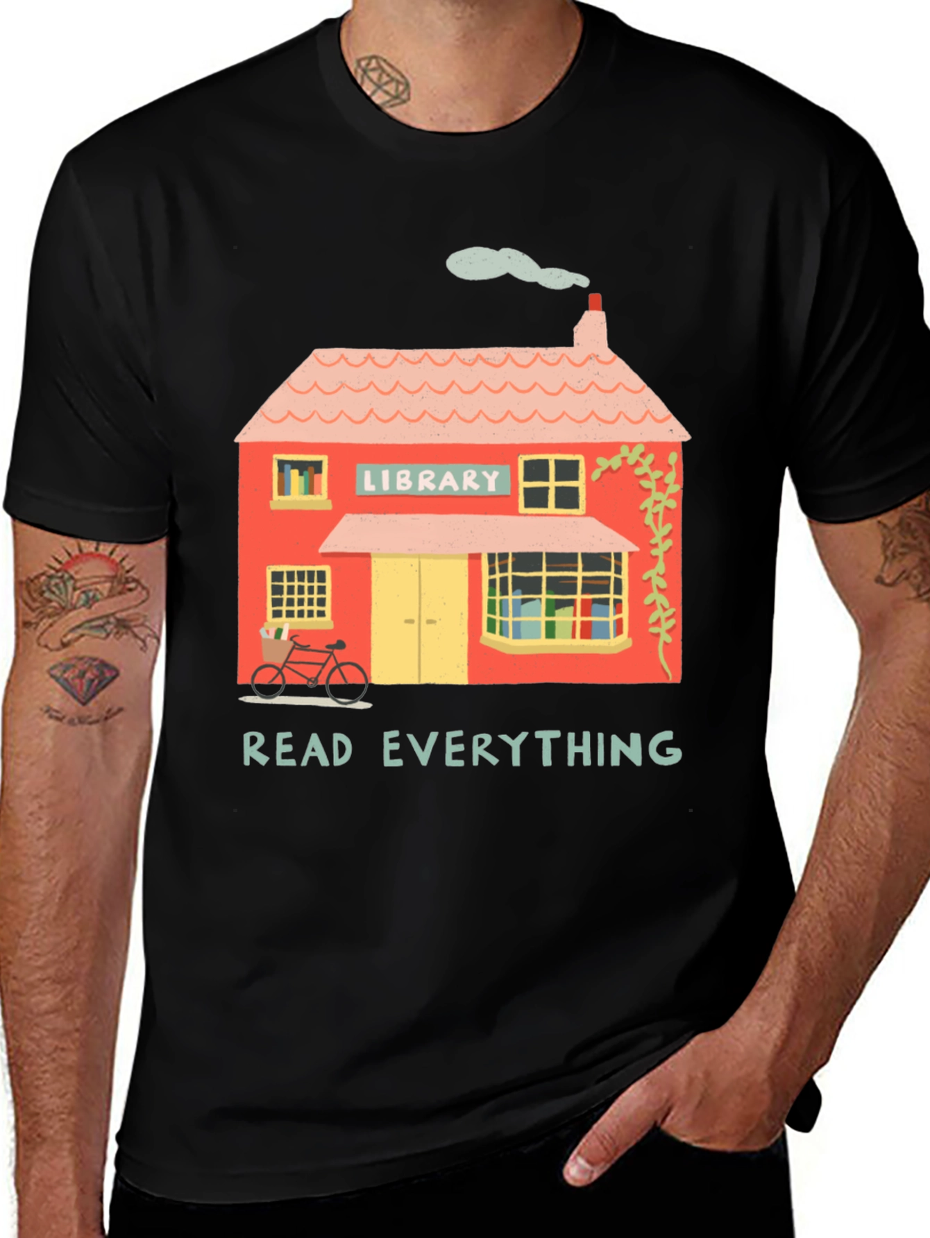 Variant 17 of Read Everything Library T-Shirt