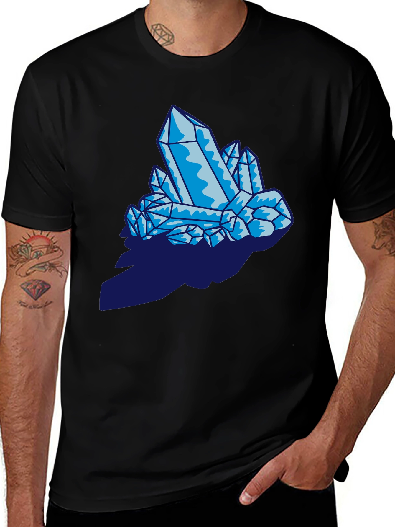 Variant 6 of Crystal Graphic Print Black T-Shirt
