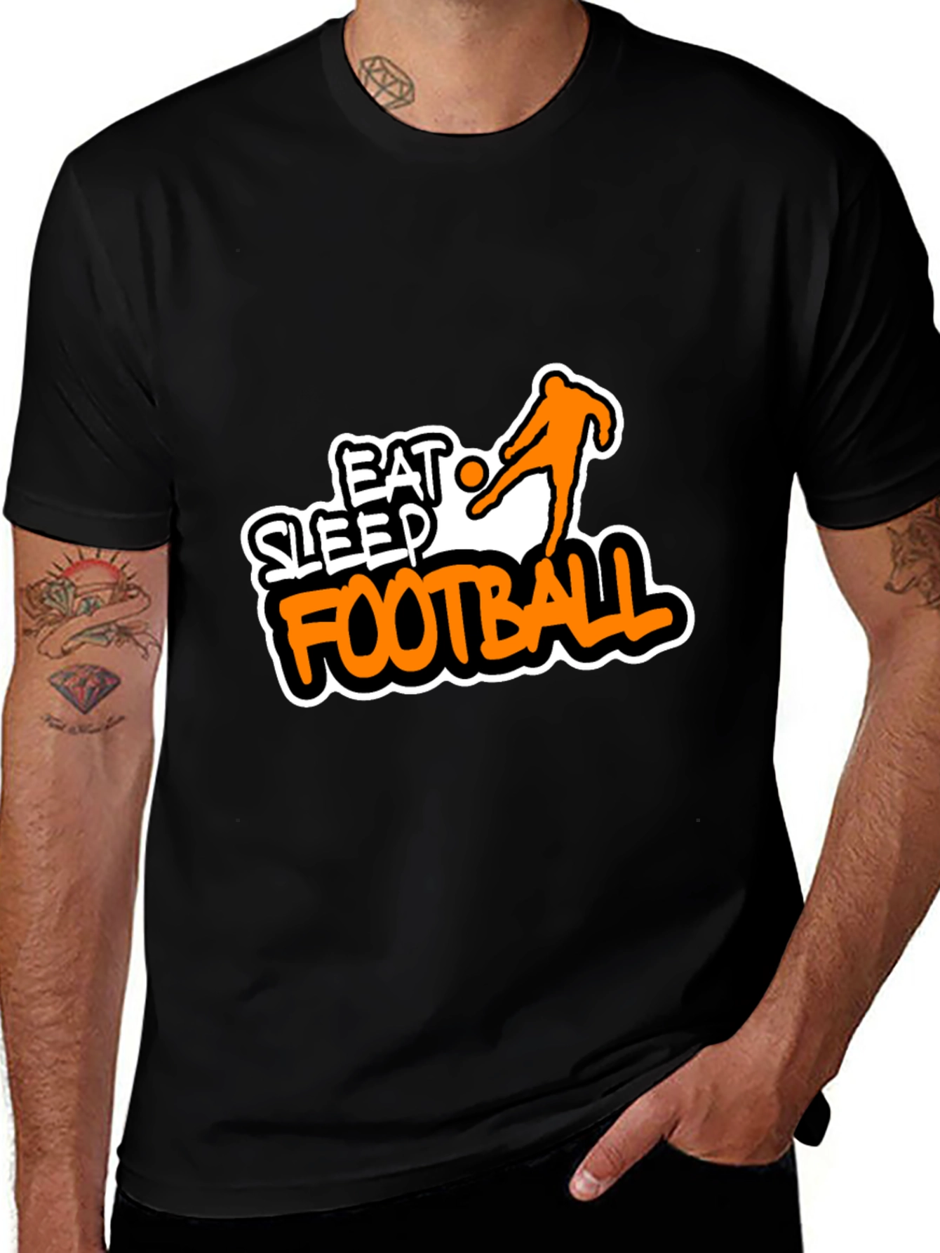 Variant 29 of Eat Sleep Football T-Shirt - Graphic Tee