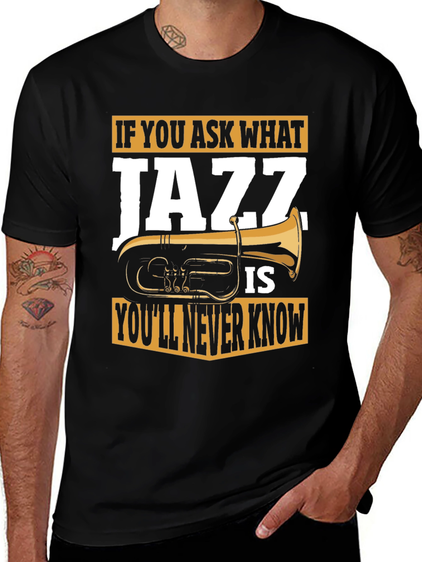 Variant 4 of Jazz Music T-Shirt - If You Ask What Jazz Is...