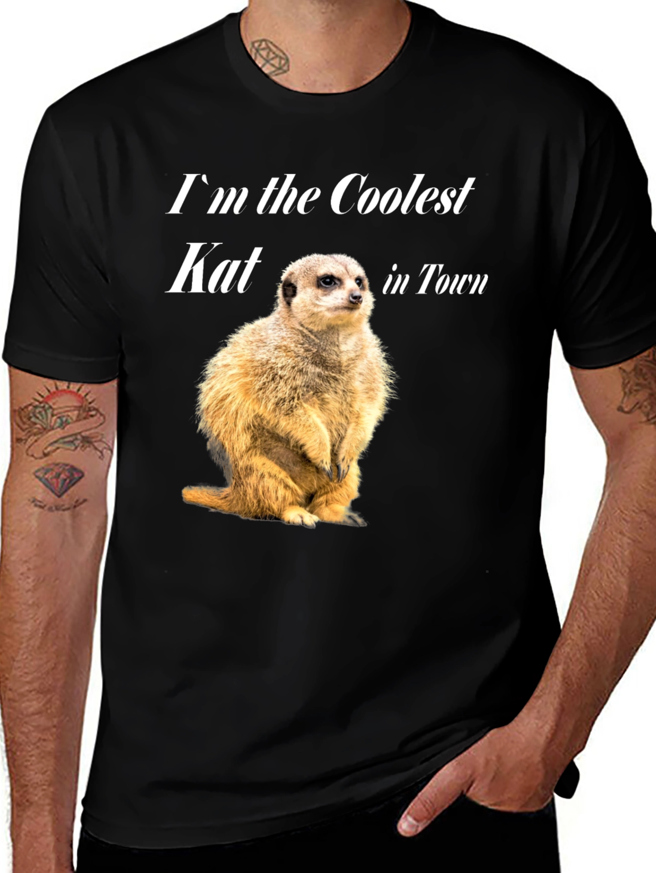 Variant 29 of Coolest Meerkat Kat T-Shirt - Funny Animal Tee