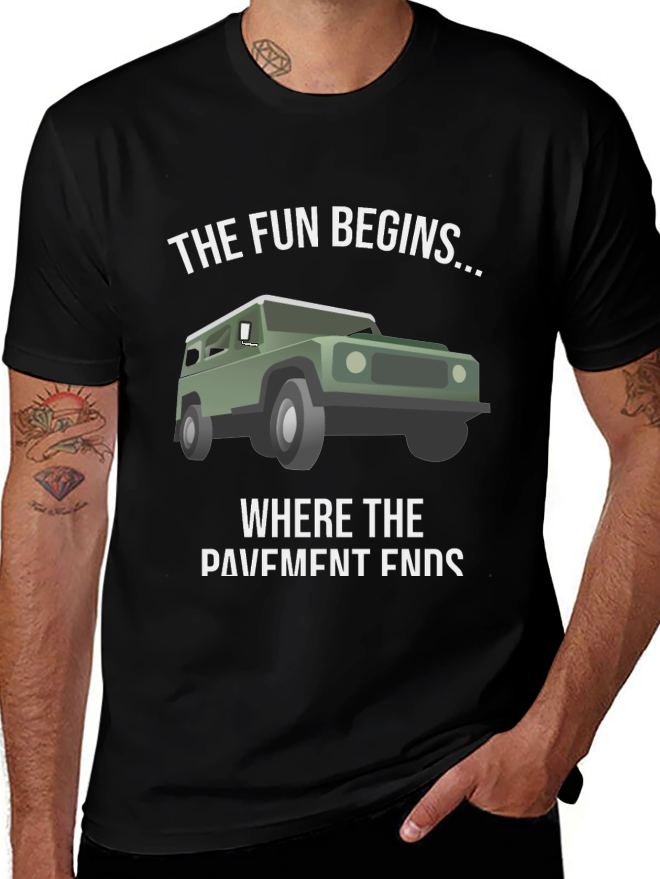 Off-Road Adventure T-Shirt - The Fun Begins Where the Pavement Ends