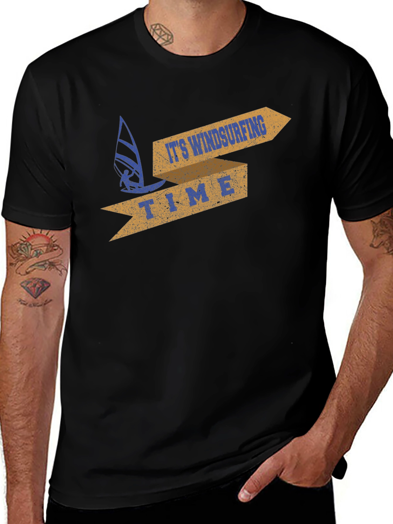 Variant 20 of Windsurfing Time Graphic T-Shirt - Surfer Apparel