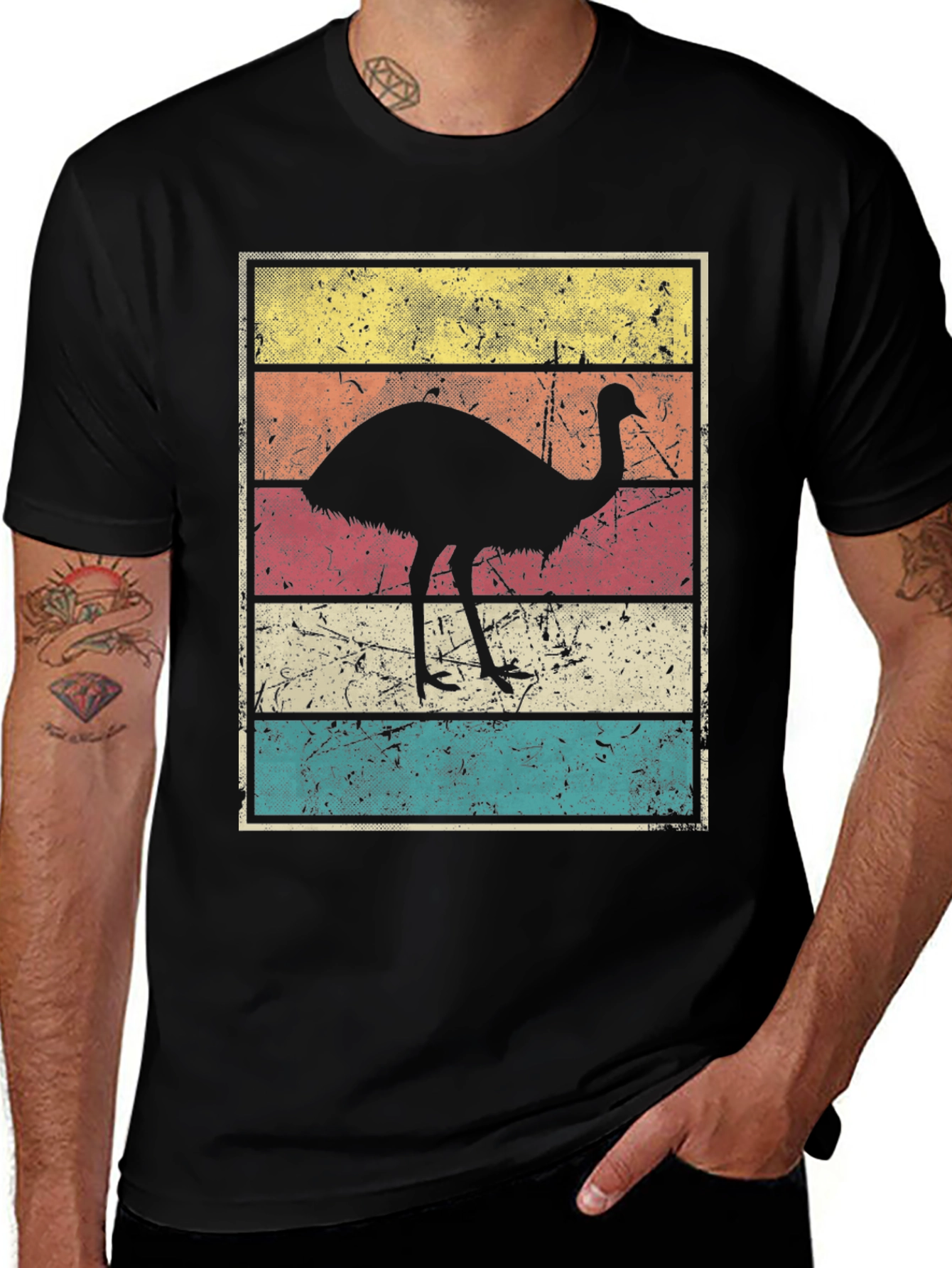 Variant 15 of Retro Emu T-Shirt - Vintage Style Tee