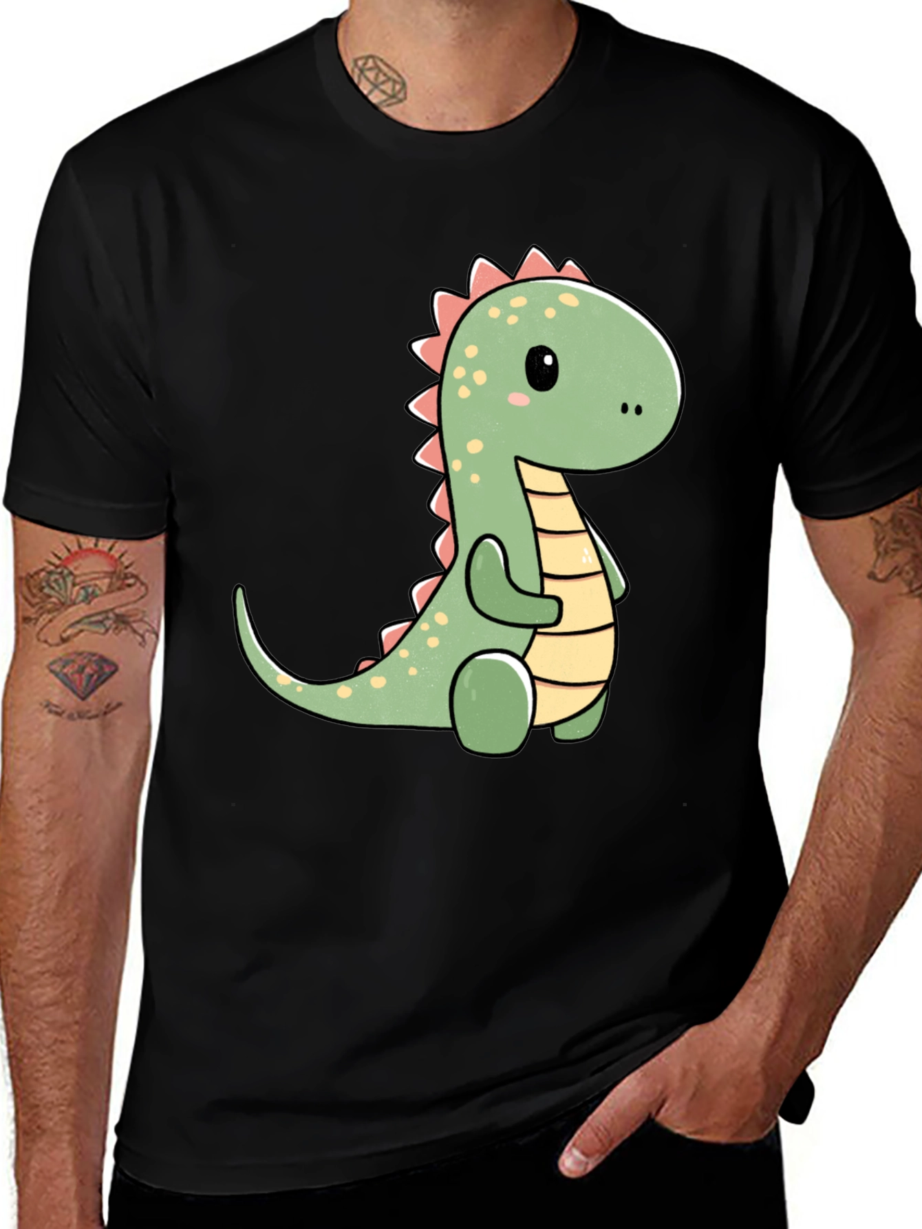 Variant 3 of Cute Cartoon Dinosaur Graphic T-Shirt